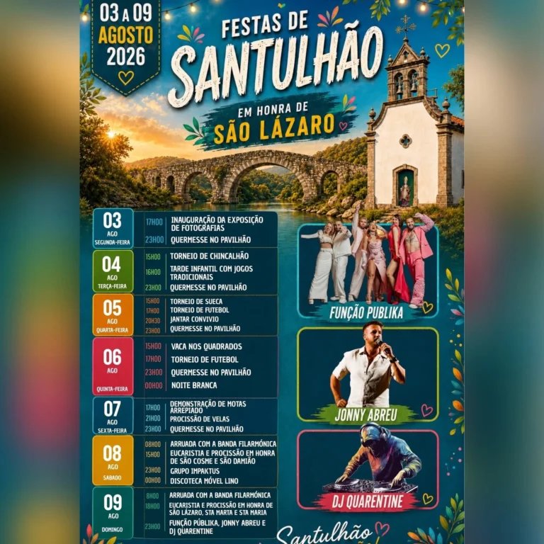 Cartaz Festas de Santulhão 2026 - Santulhão