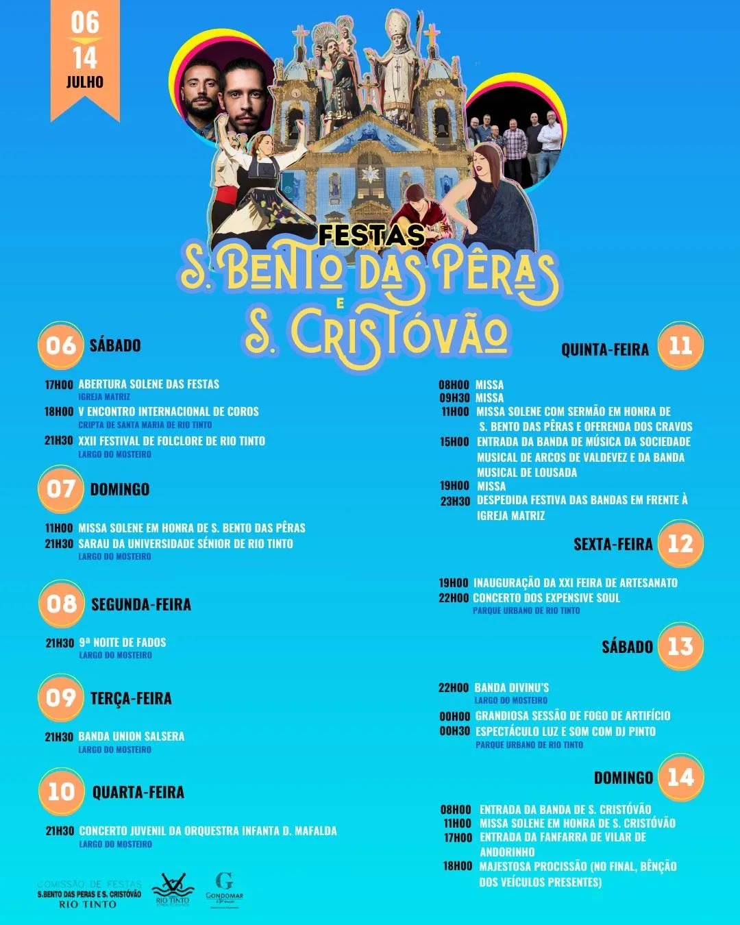 Cartaz Festas de São Bento 2024 - Rio Tinto