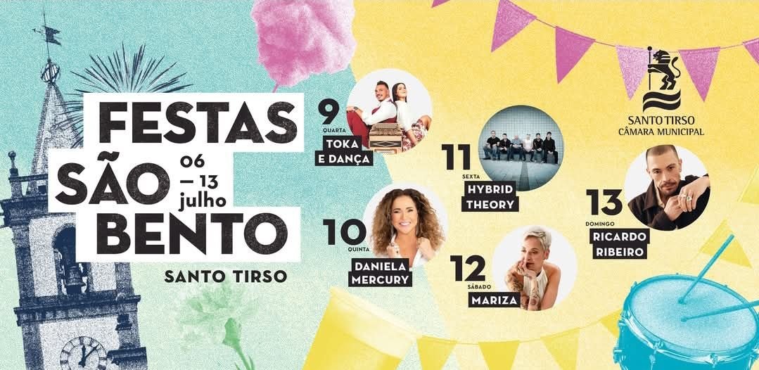 Cartaz Festas de São Bento 2025 - Santo Tirso