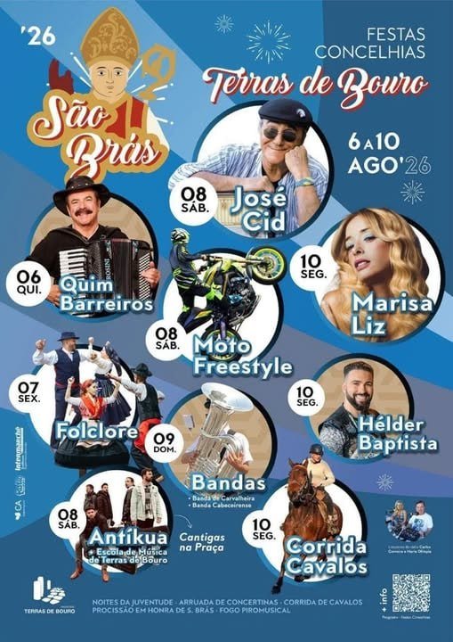 Cartaz Festas de São Brás 2026 - Terras de Bouro