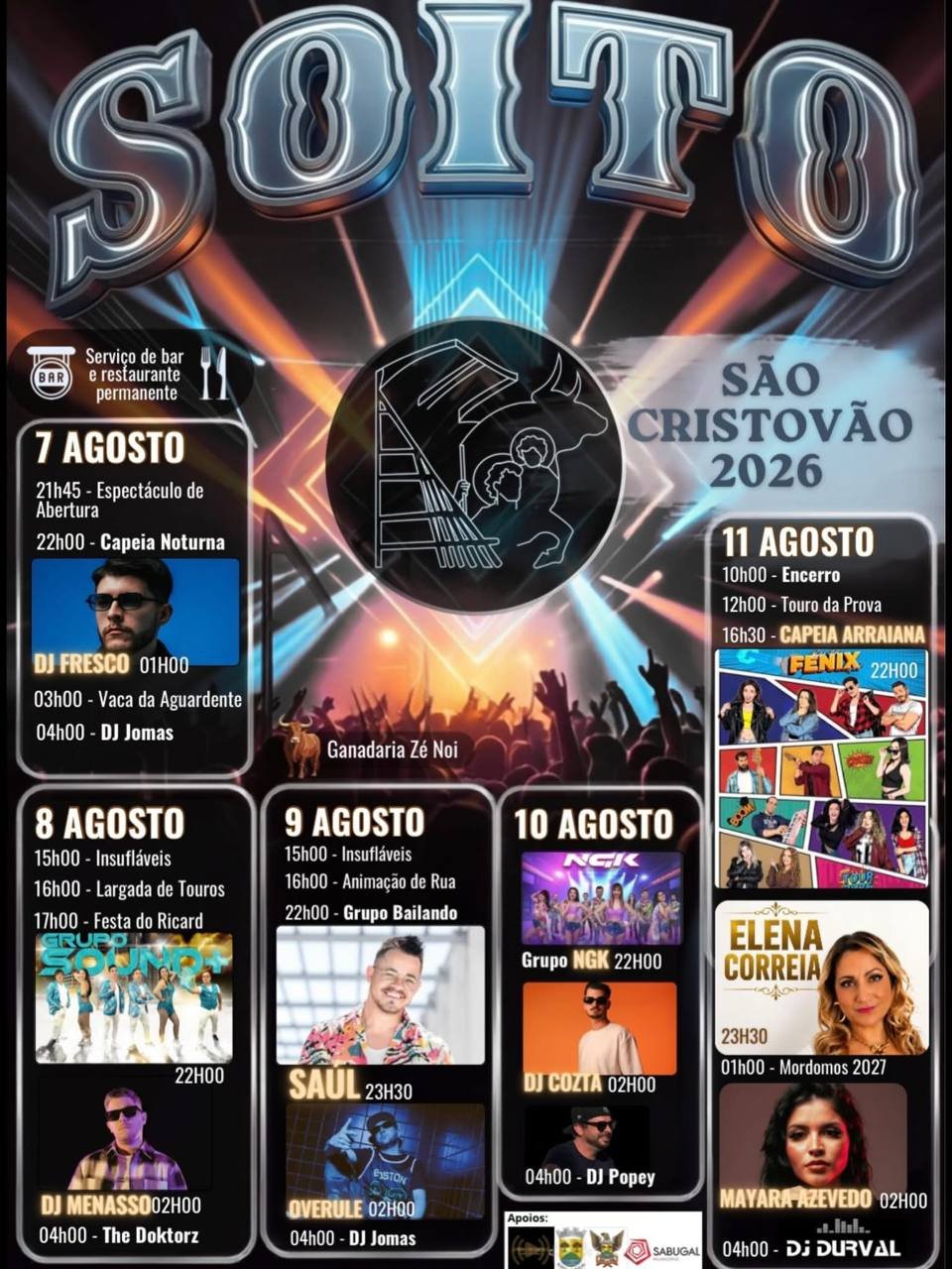 Cartaz Festas de São Cristóvão 2026 - Soito