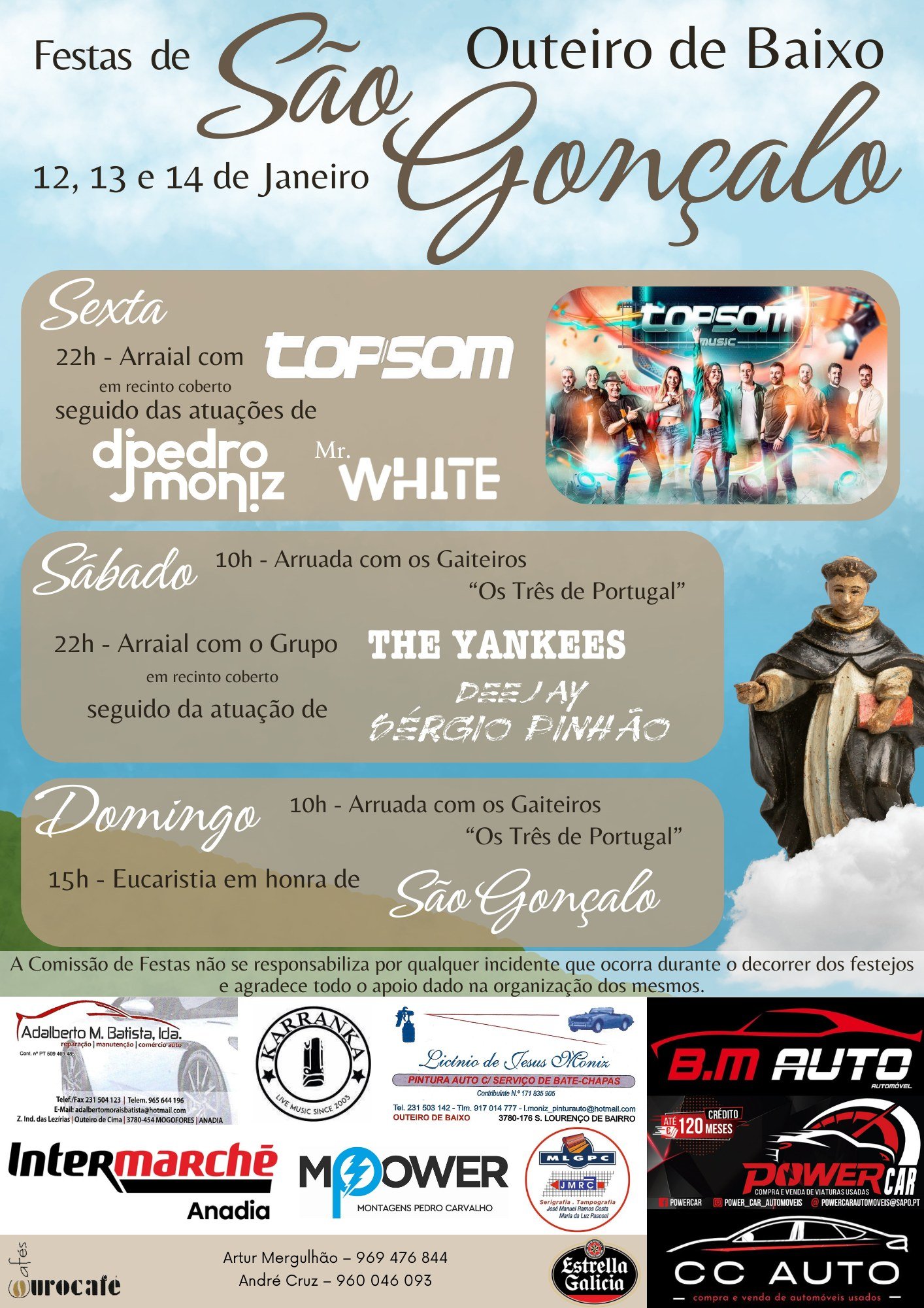 Cartaz Festas de São Gonçalo 2024 - Outeiro de Baixo