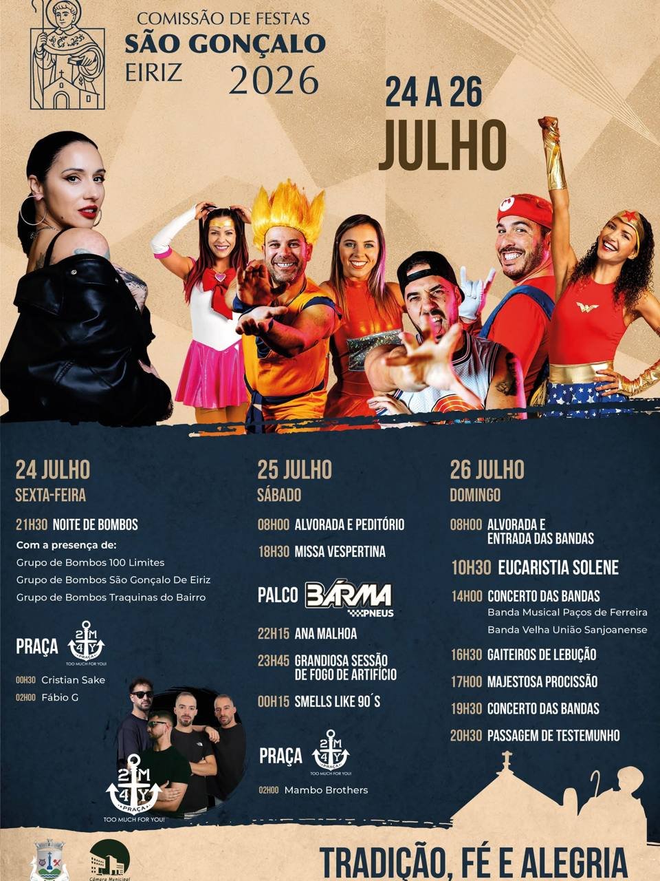 Cartaz Festas de São Gonçalo 2026 - Eiriz