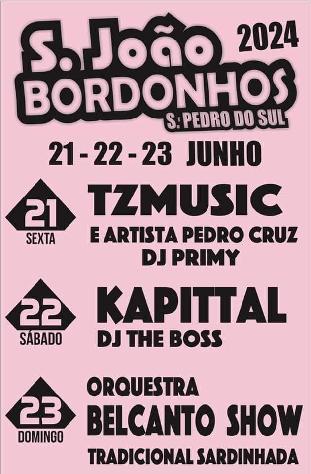 Cartaz Festas de São João 2024 - Bordonhos