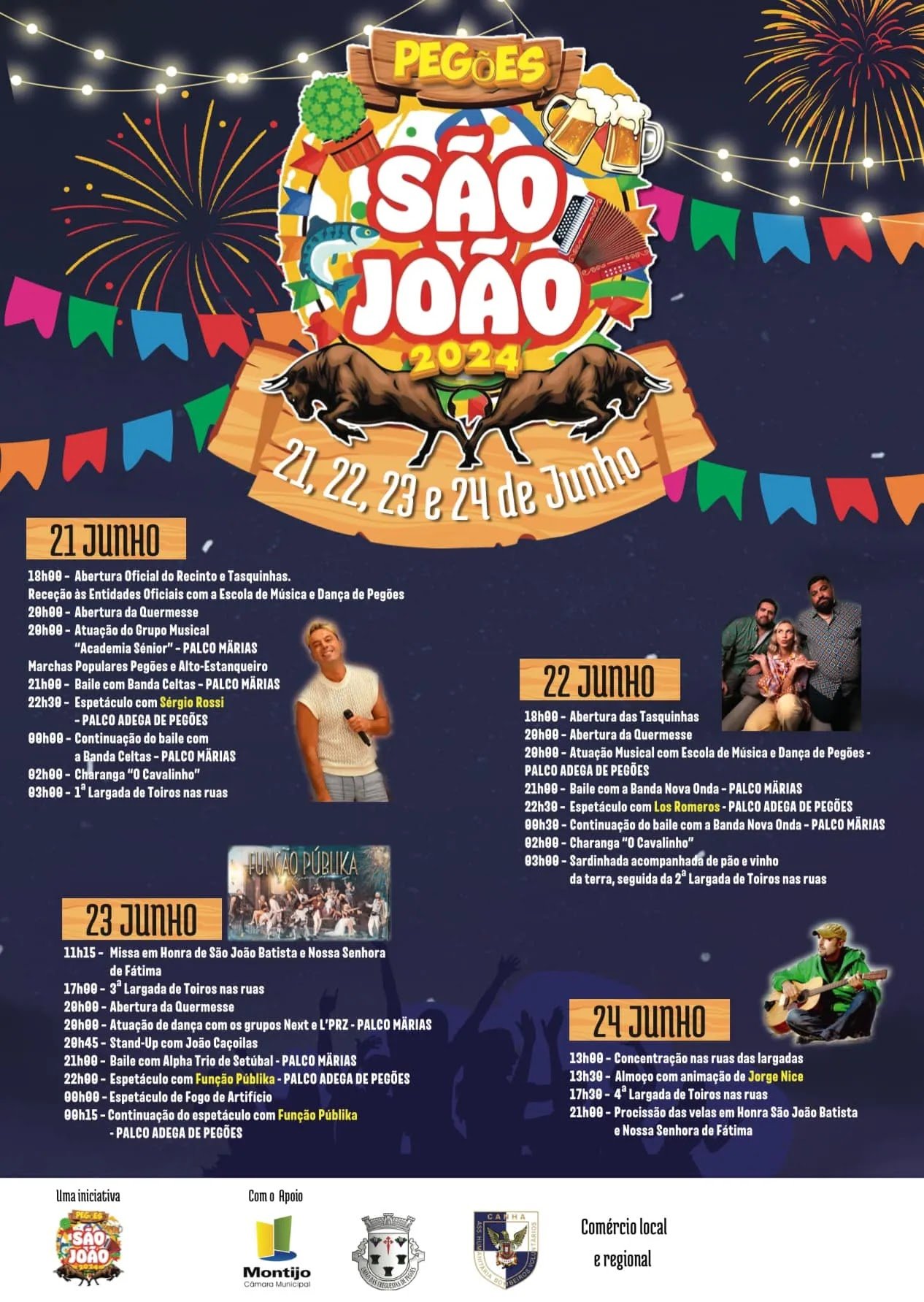 Cartaz Festas de São João 2024 - Pegões