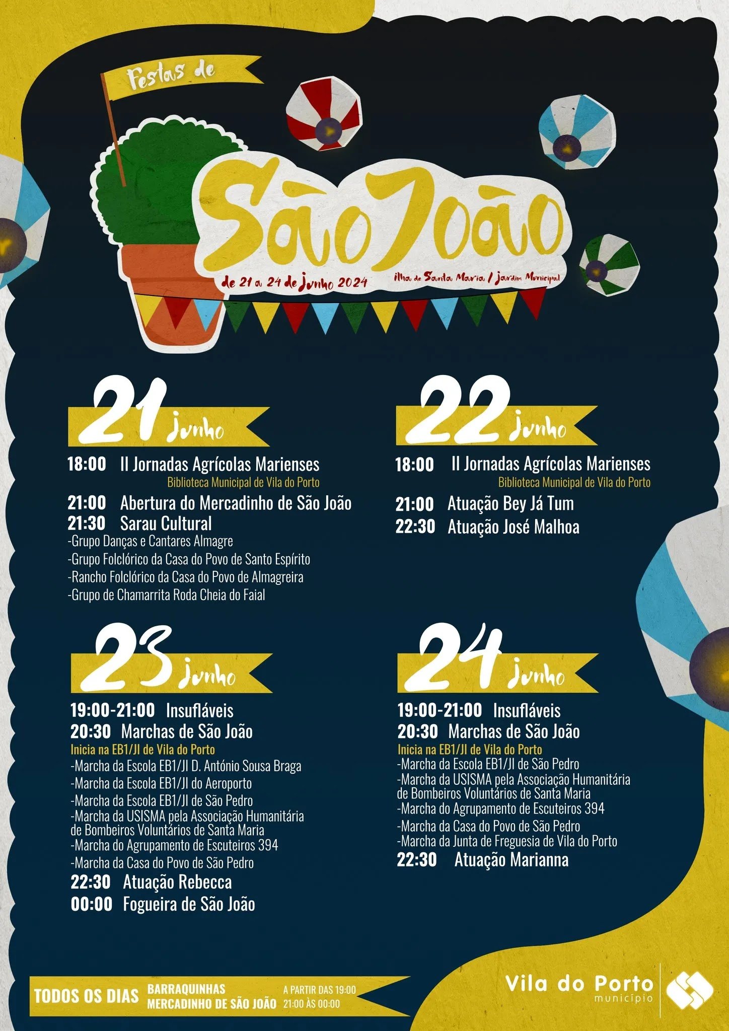 Cartaz Festas de São João 2024 - Vila do Porto