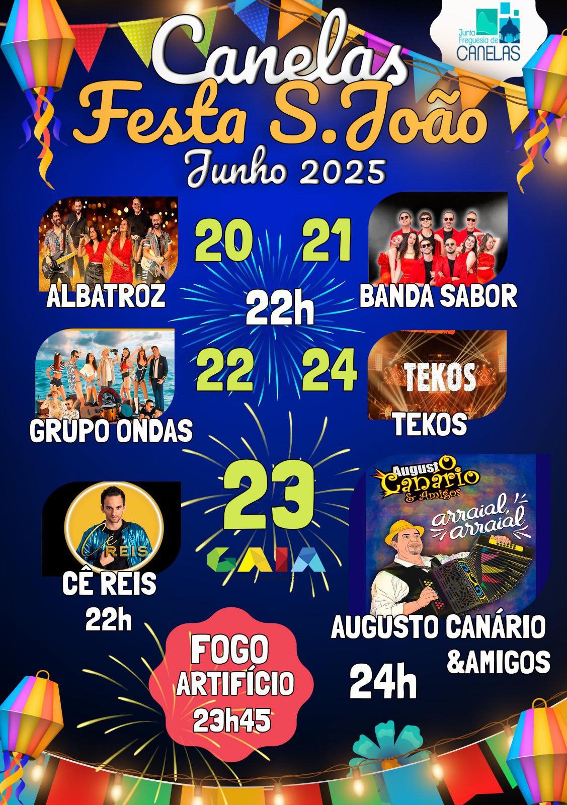 Cartaz Festas de São João 2025 - Canelas