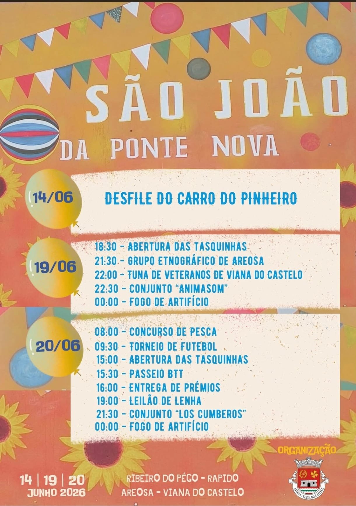 Cartaz Festas de São João 2026 - Areosa