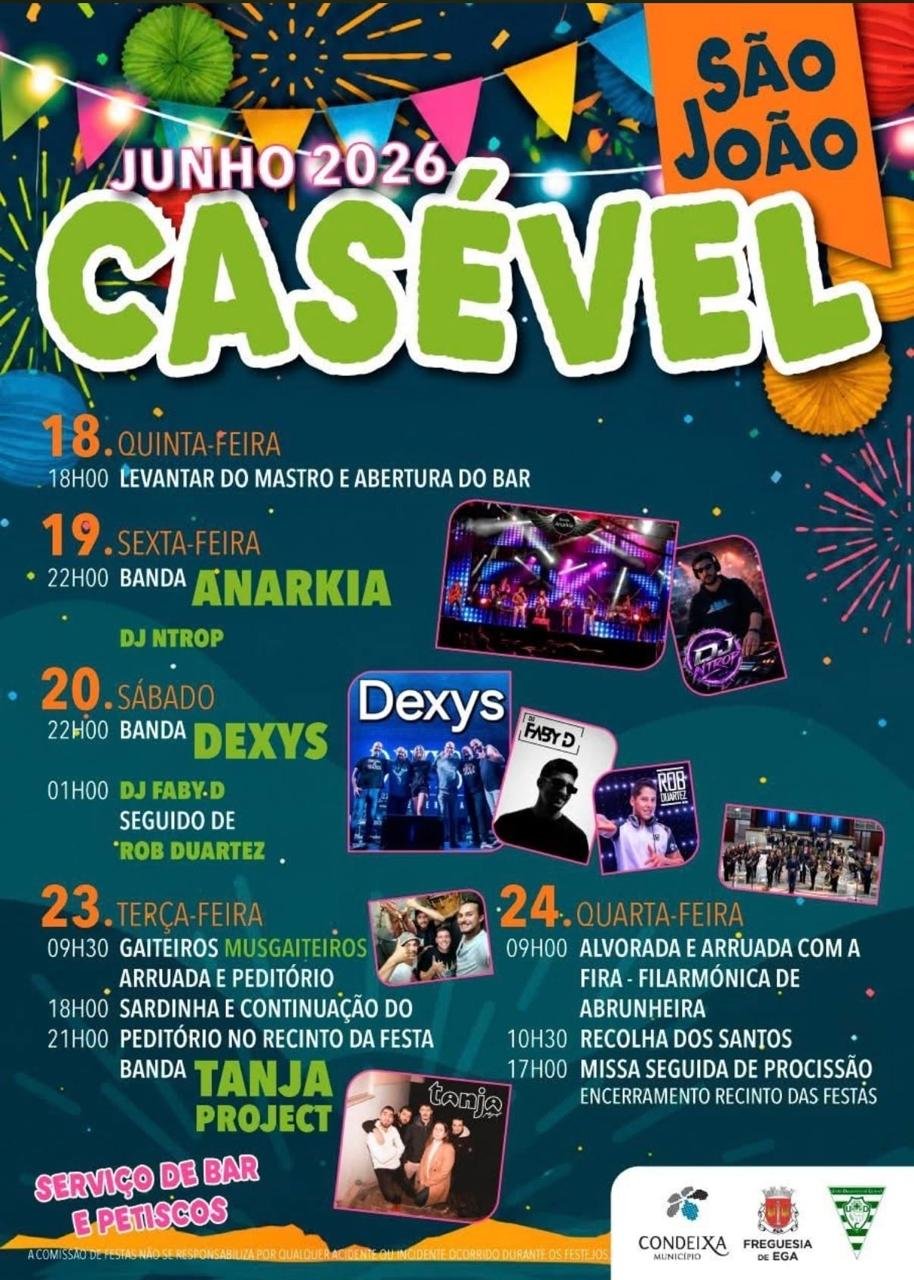 Cartaz Festas de São João 2026 - Casével