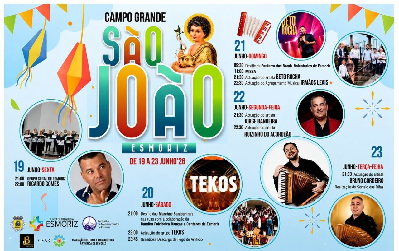 Cartaz Festas de São João 2026 - Esmoriz