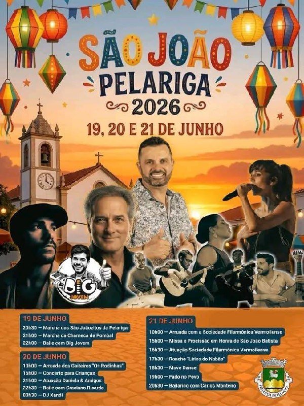 Cartaz Festas de São João 2026 - Pelariga