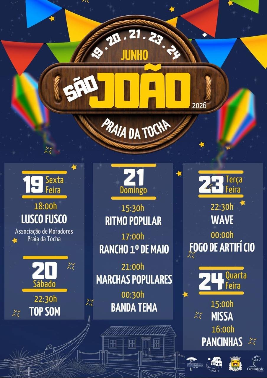 Cartaz Festas de São João 2026 - Praia da Tocha