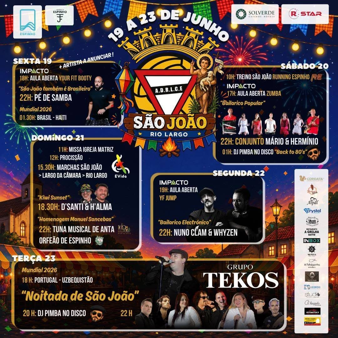 Cartaz Festas de São João 2026 - Rio Largo