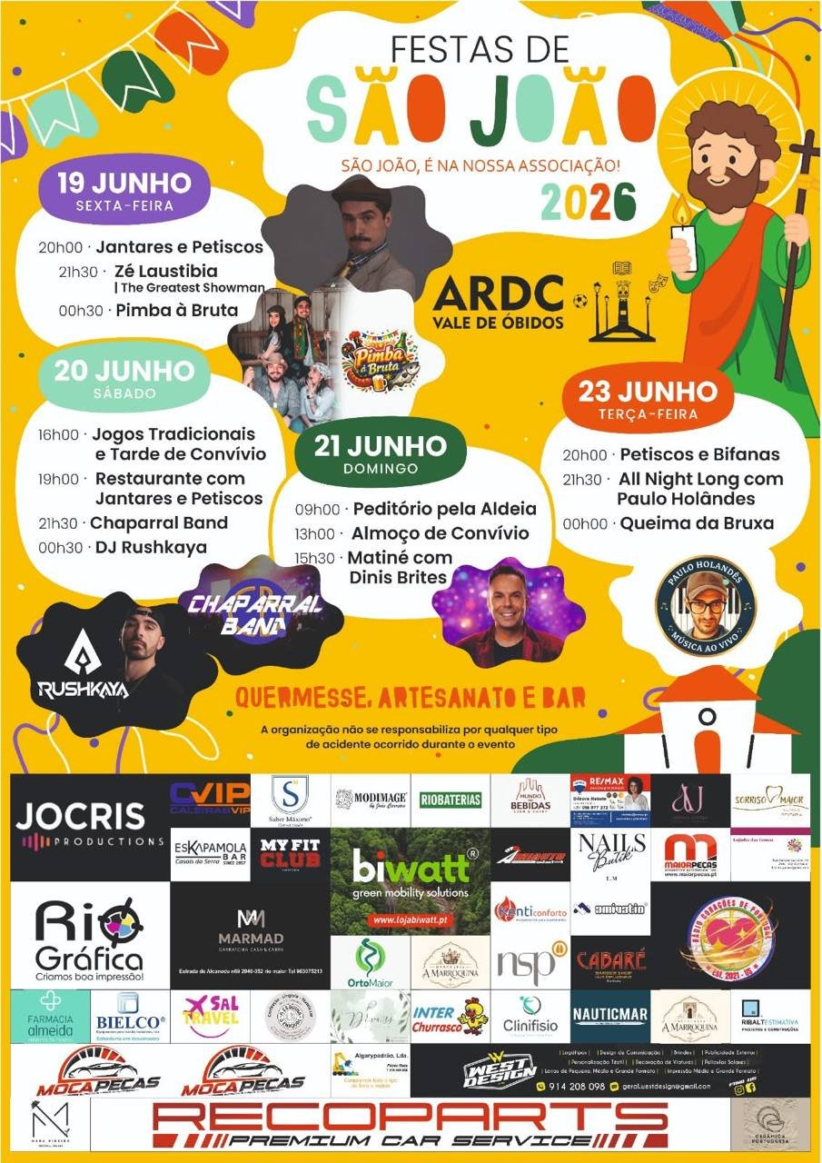 Cartaz Festas de São João 2026 - Vale de Óbidos