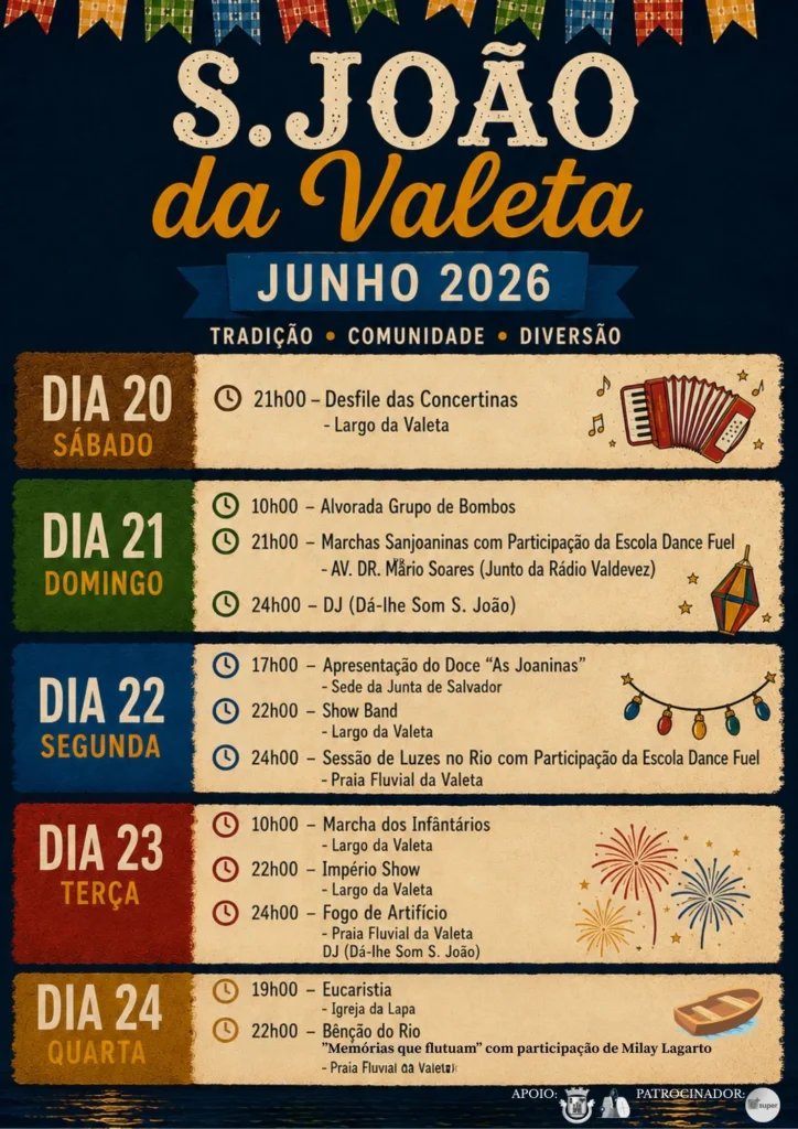 Cartaz Festas de São João 2026 - Valeta