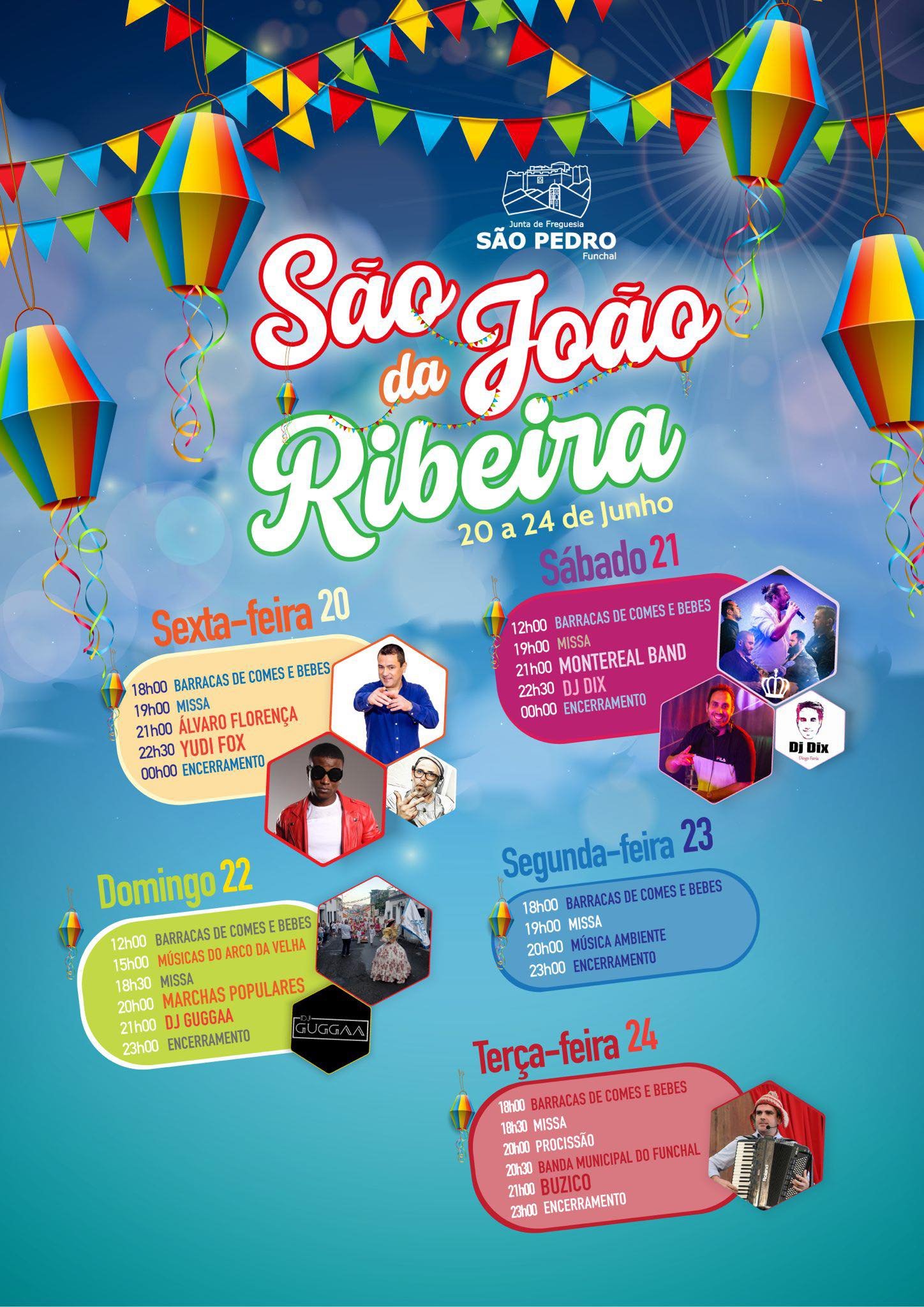 Cartaz Festas de São João da Ribeira 2025 - Funchal