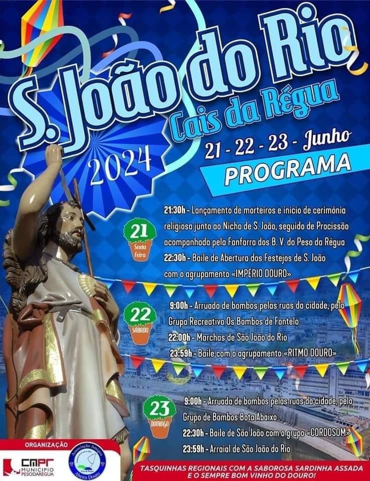 Cartaz Festas de São João do Rio 2024 - Cais da Régua