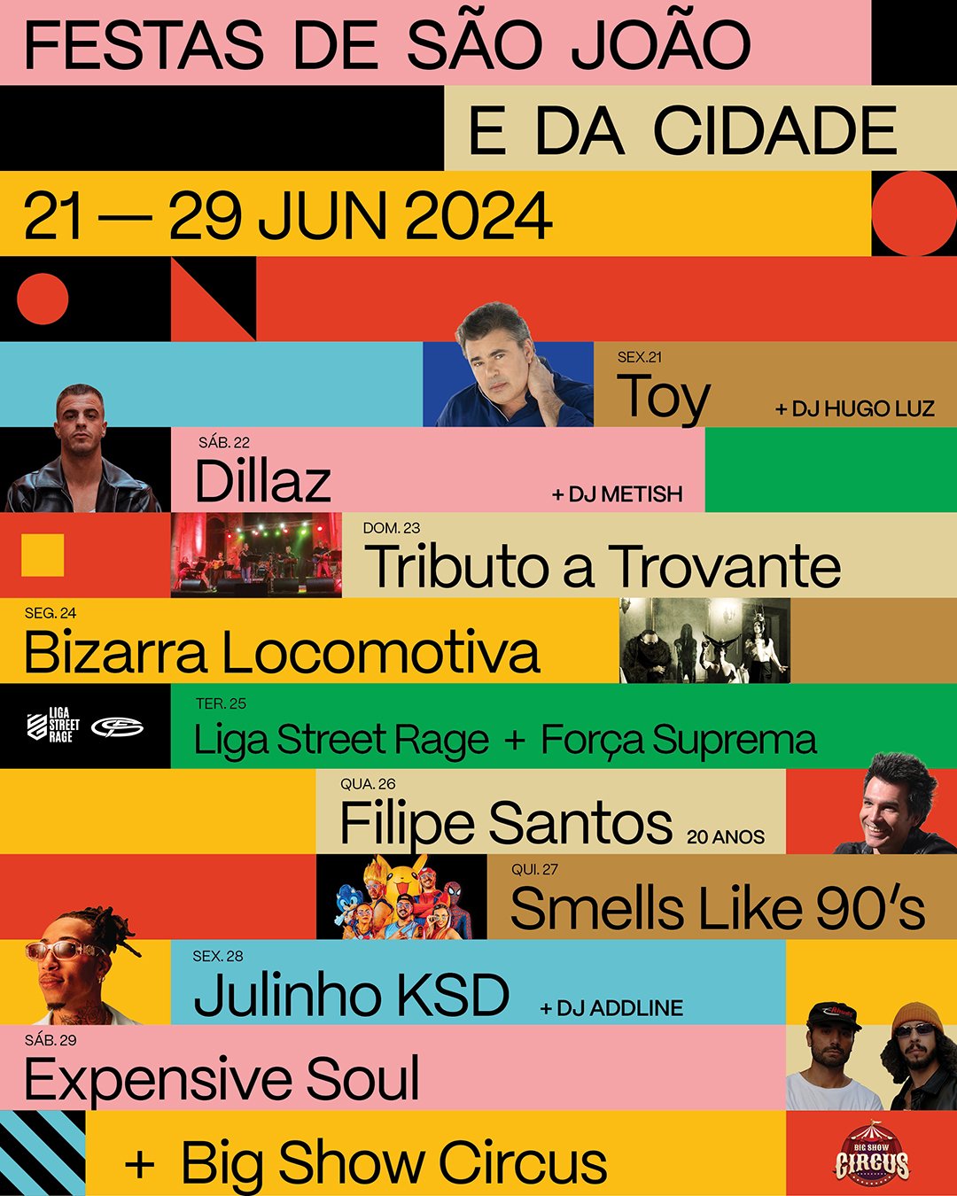 Cartaz Festas de São João e da Cidade 2024 - Entroncamento