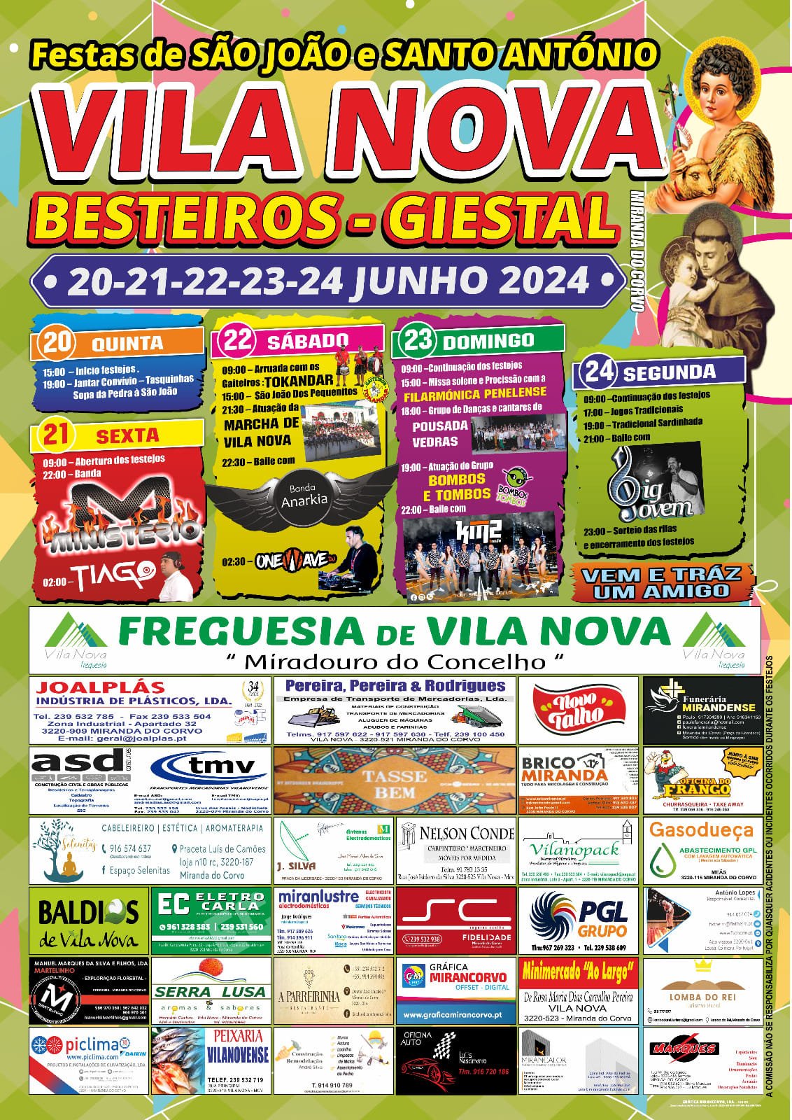 Cartaz Festas de São João e Santo António 2024 - Besteiros