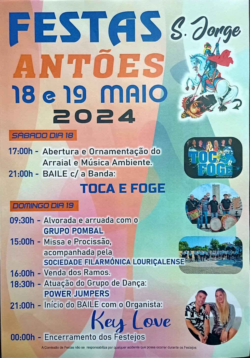 Cartaz Festas de São Jorge 2024 - Antões