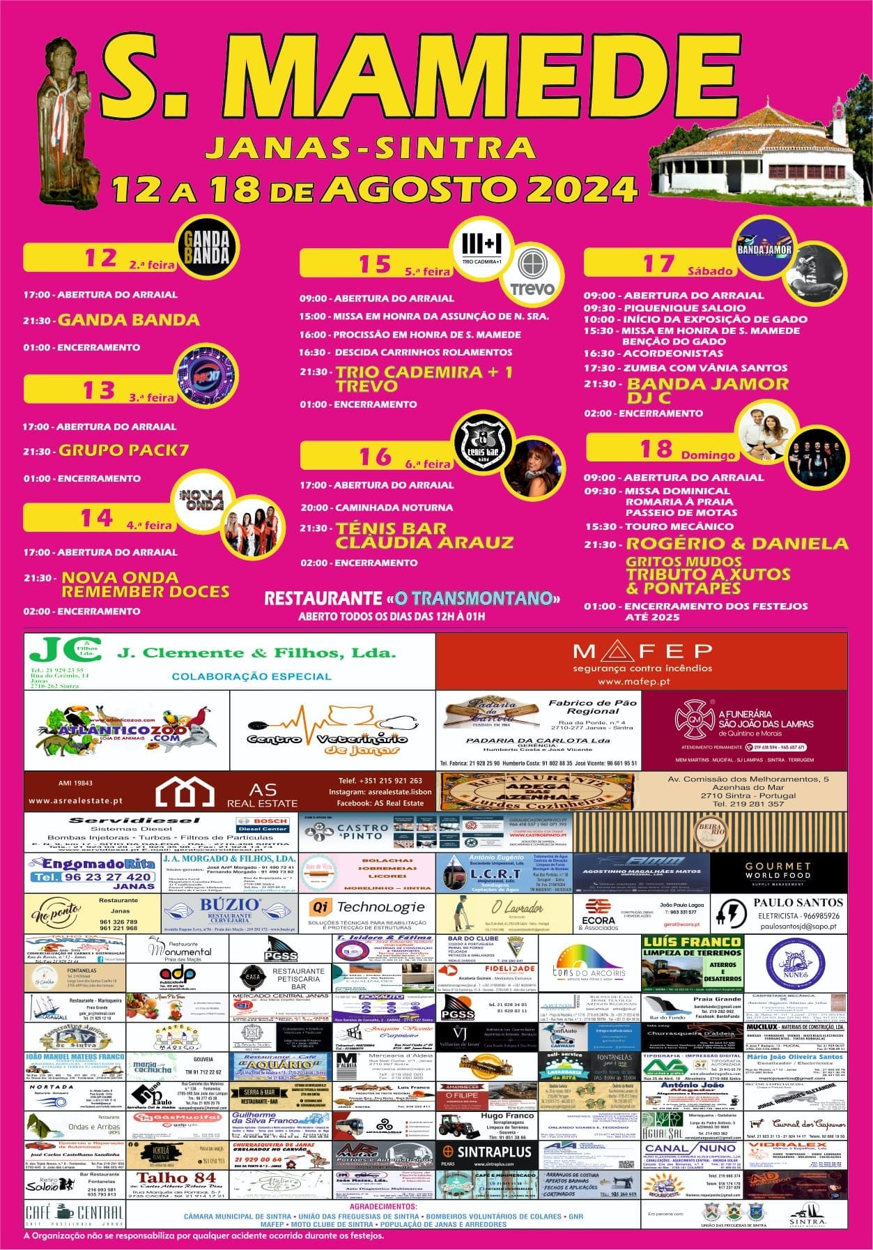 Cartaz Festas de São Mamede 2024 - Sintra