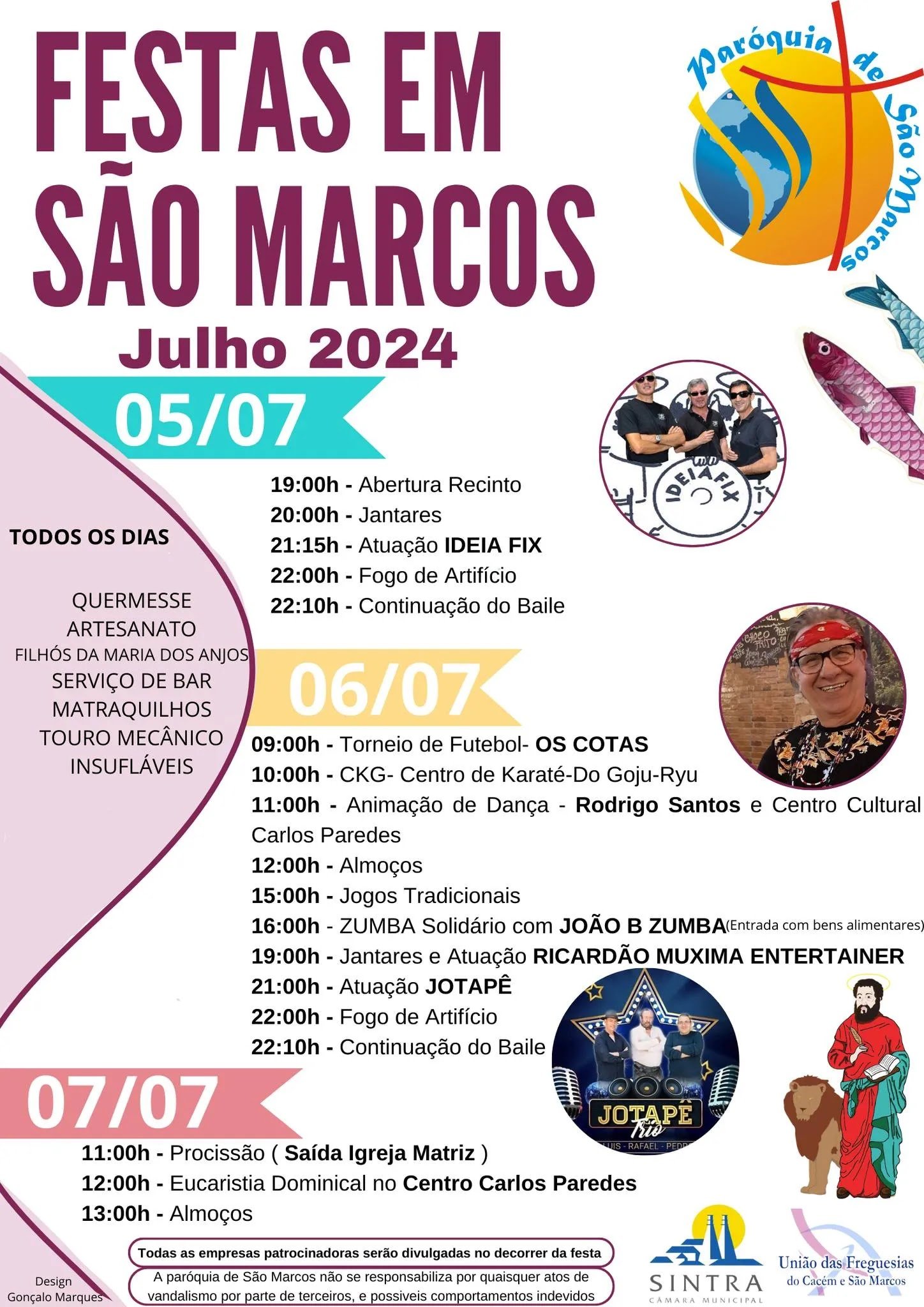 Cartaz Festas de São Marcos 2024 - Sintra
