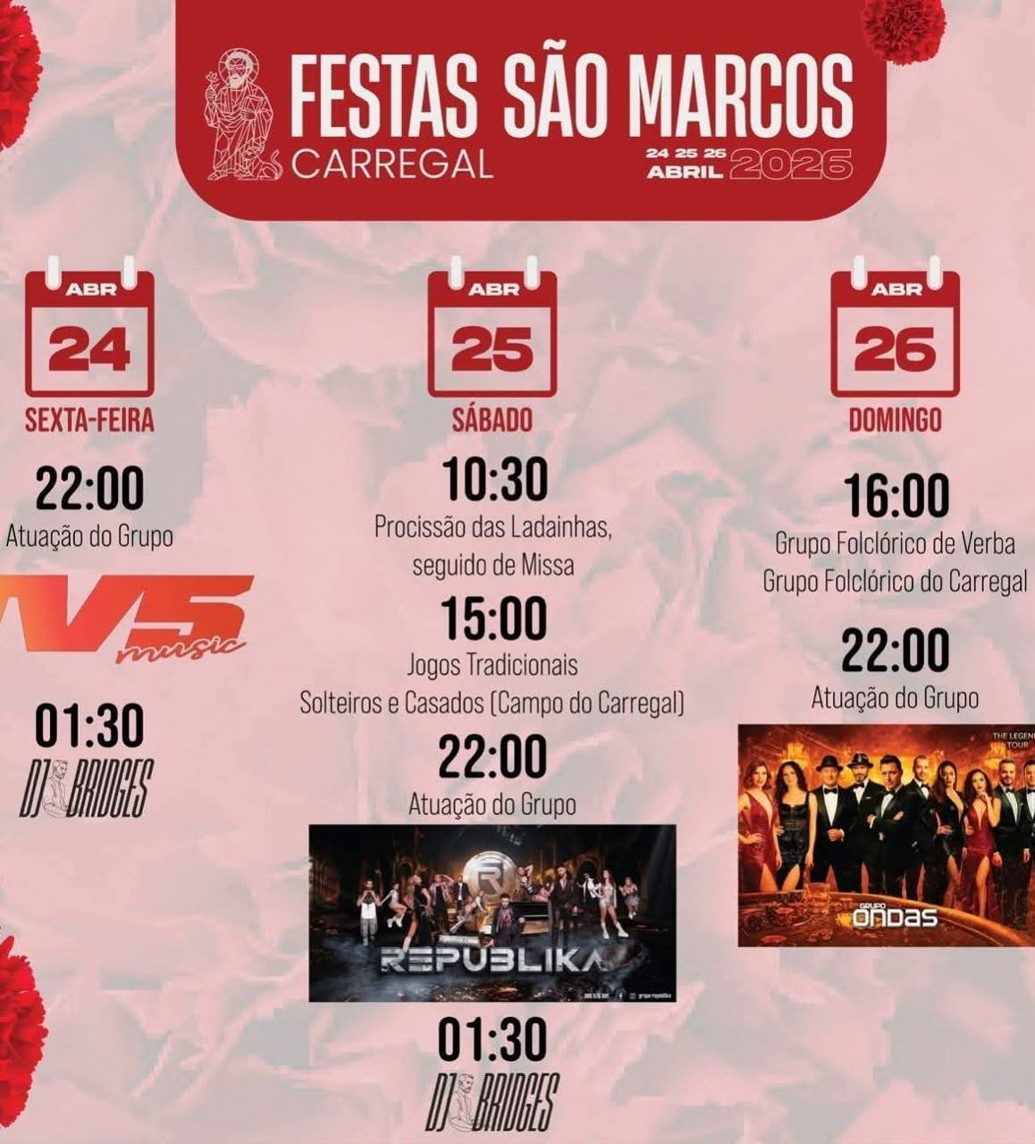 Cartaz Festas de São Marcos 2026 - Carregal