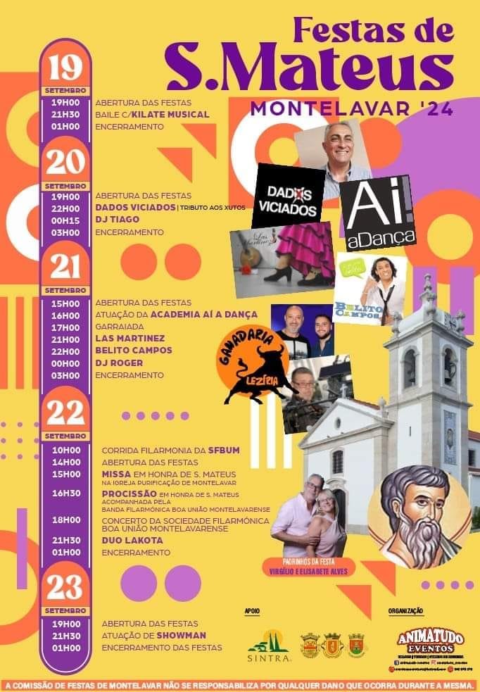 Cartaz Festas de São Mateus 2024 - Montelavar