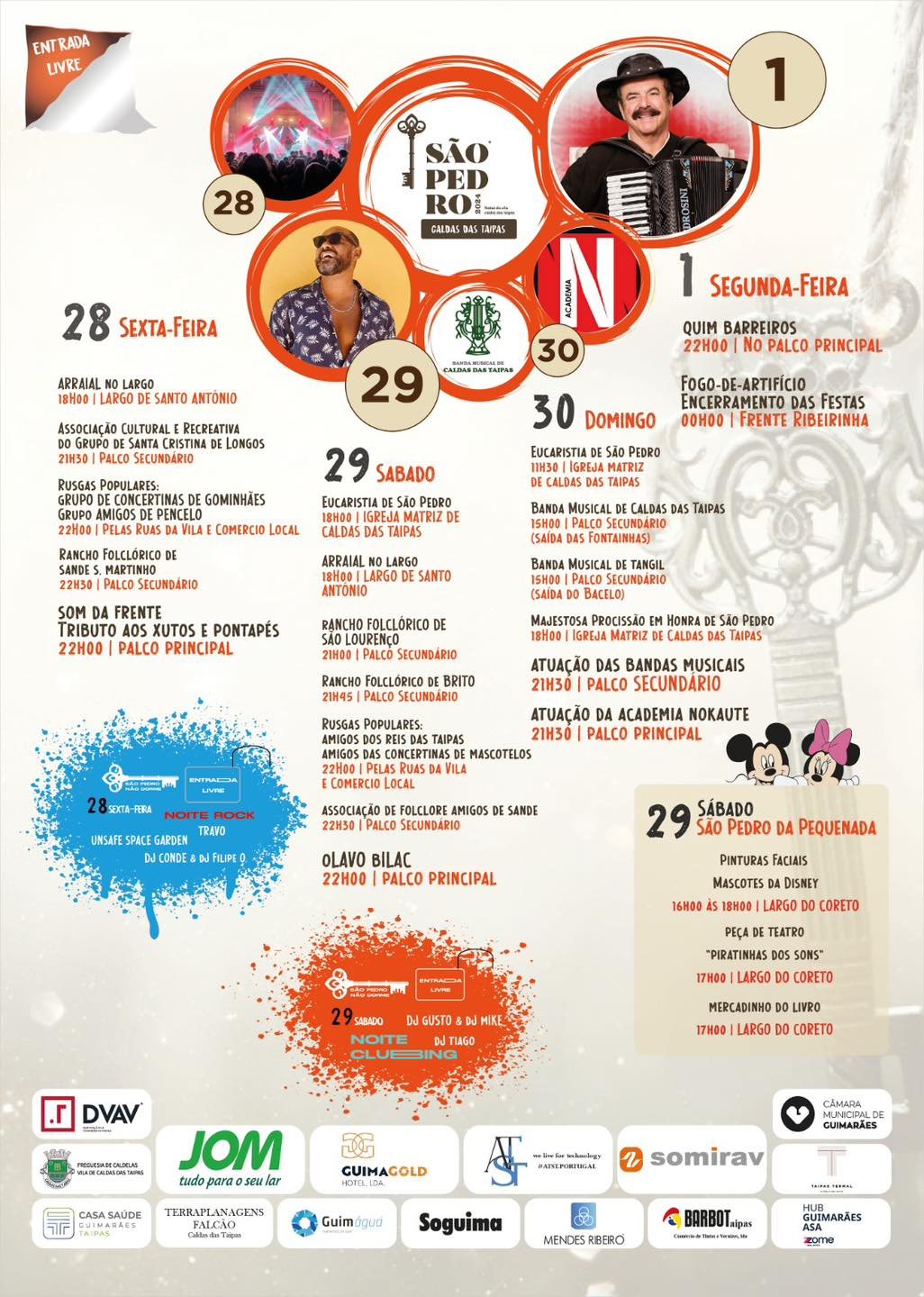 Cartaz Festas de São Pedro 2024 - Caldas das Taipas