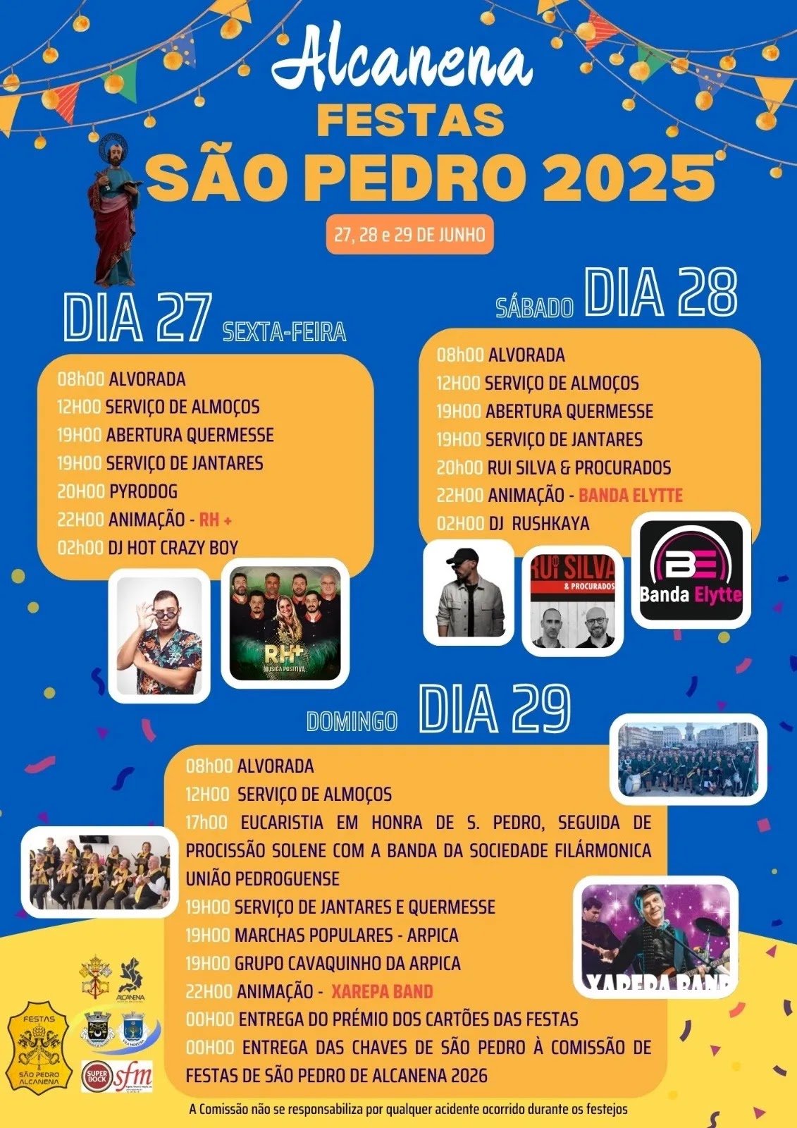 Cartaz Festas de São Pedro 2025 - Alcanena