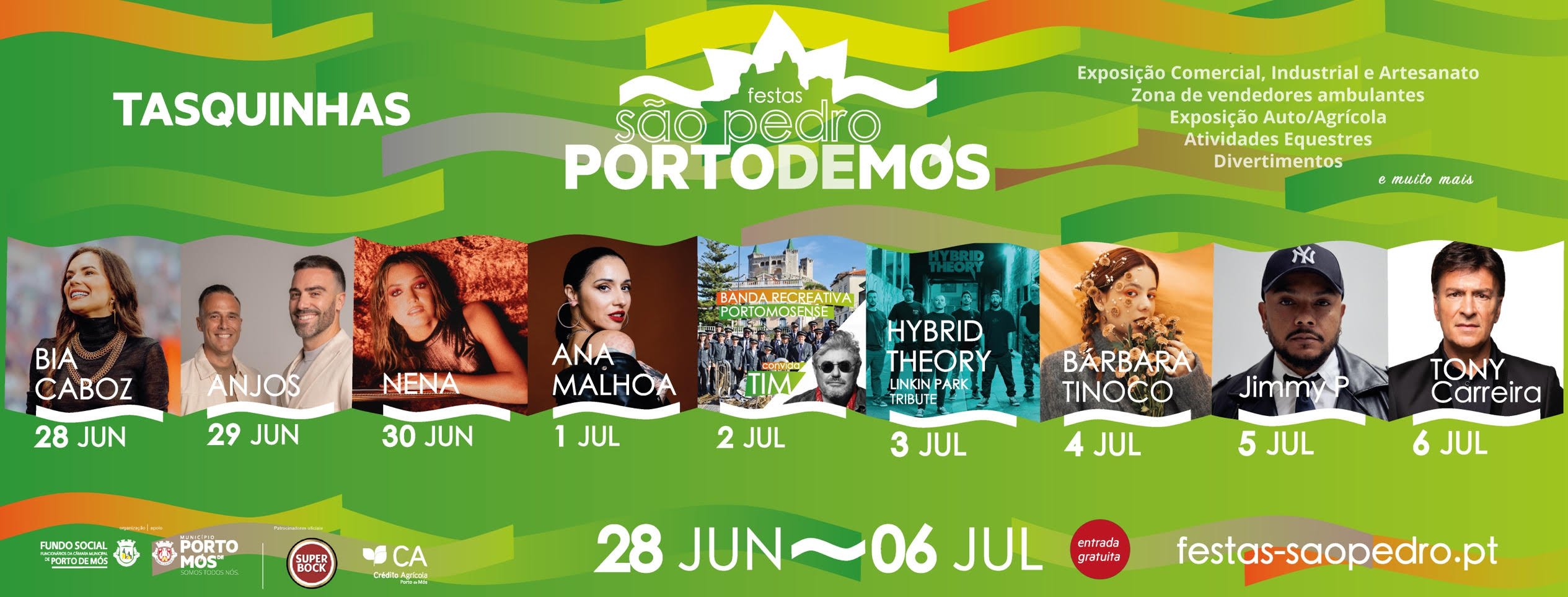 Cartaz Festas de São Pedro 2025 - Porto de Mós