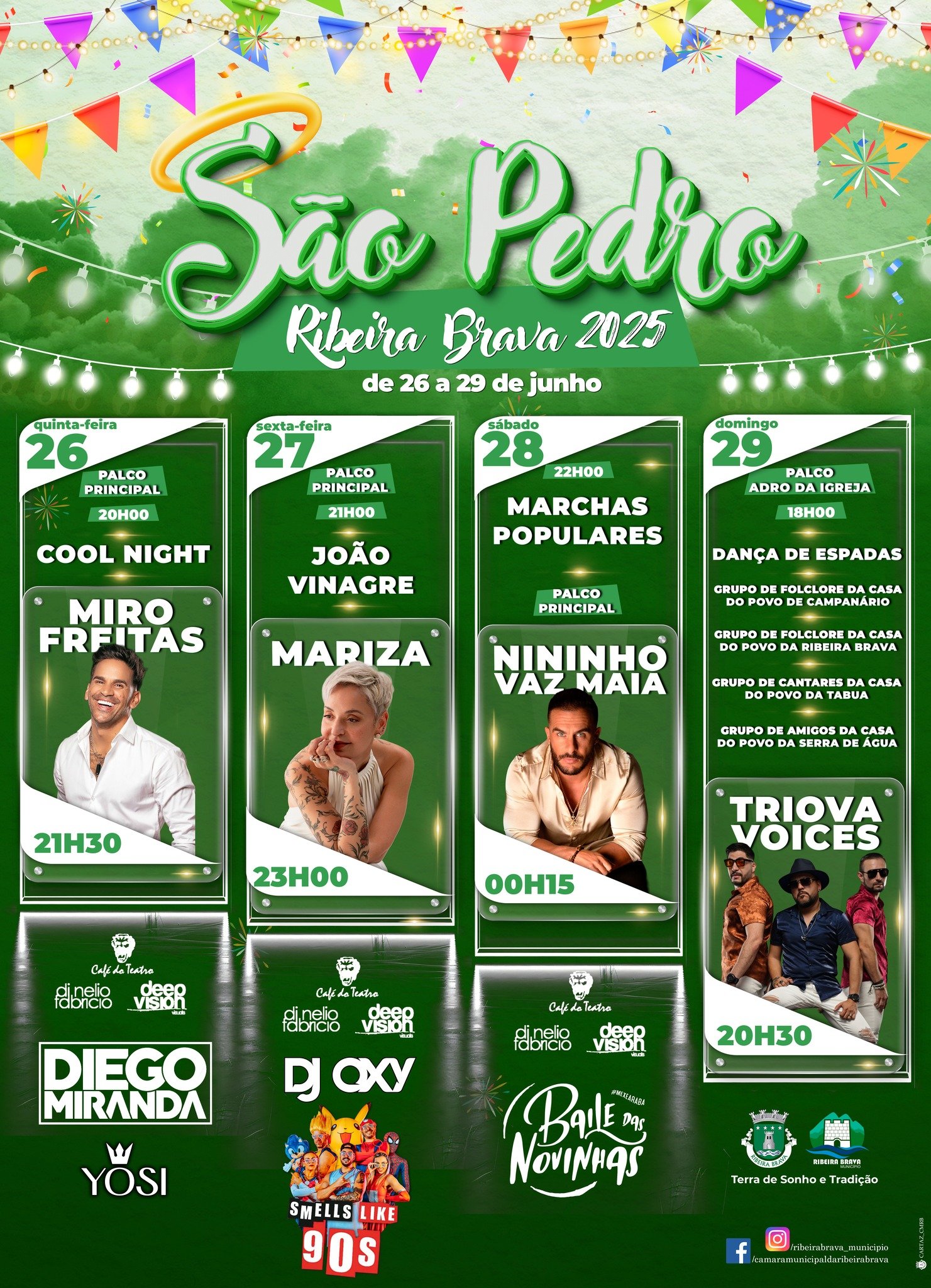 Cartaz Festas de São Pedro 2025 - Ribeira Brava