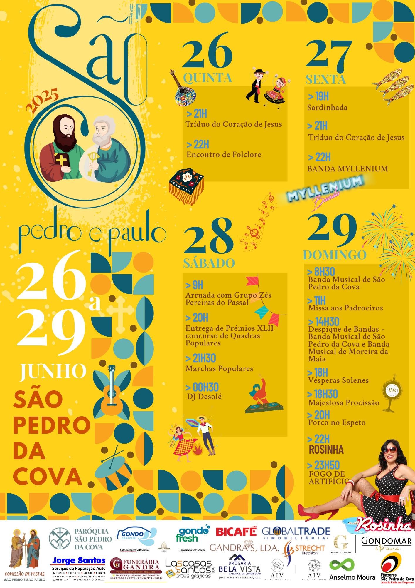Cartaz Festas de São Pedro 2025 - São Pedro da Cova