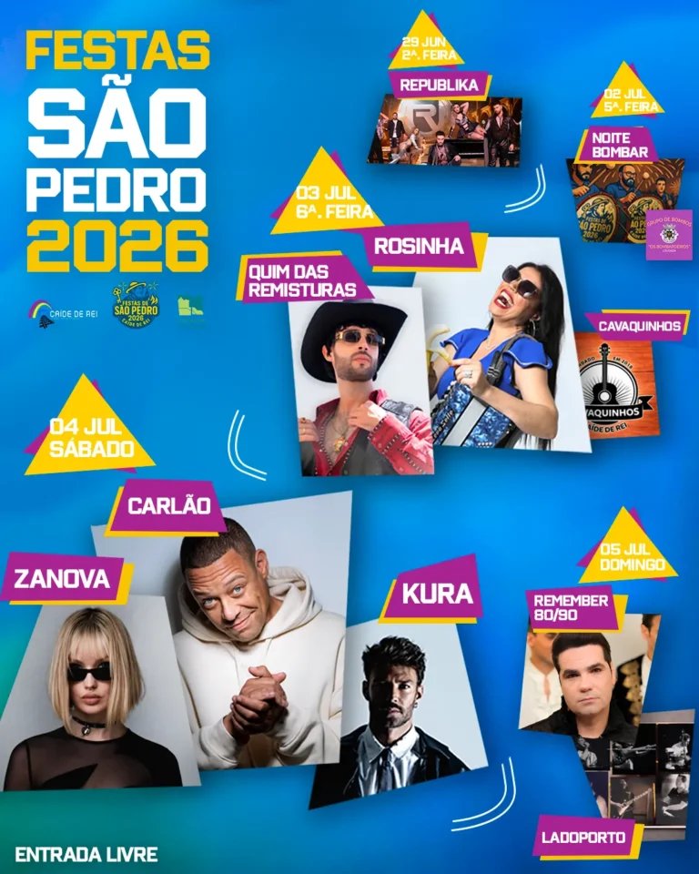 Cartaz Festas de São Pedro 2026 - Cinfães