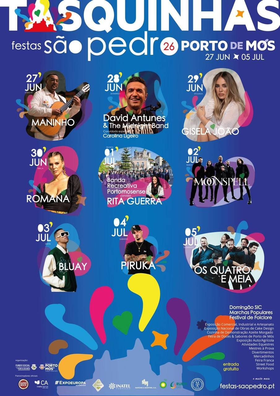 Cartaz Festas de São Pedro 2026 - Porto de Mós