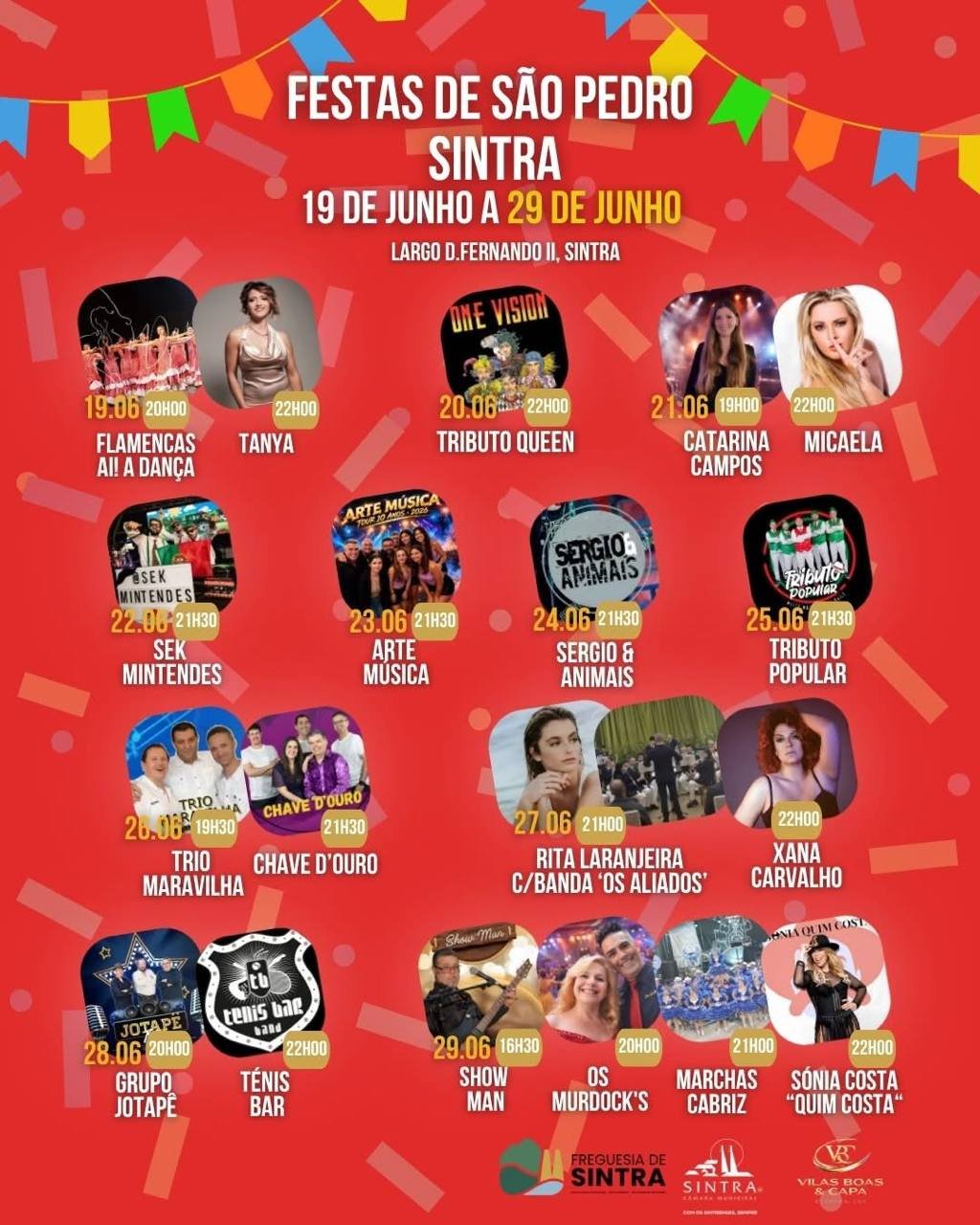 Cartaz Festas de São Pedro 2026 - Sintra