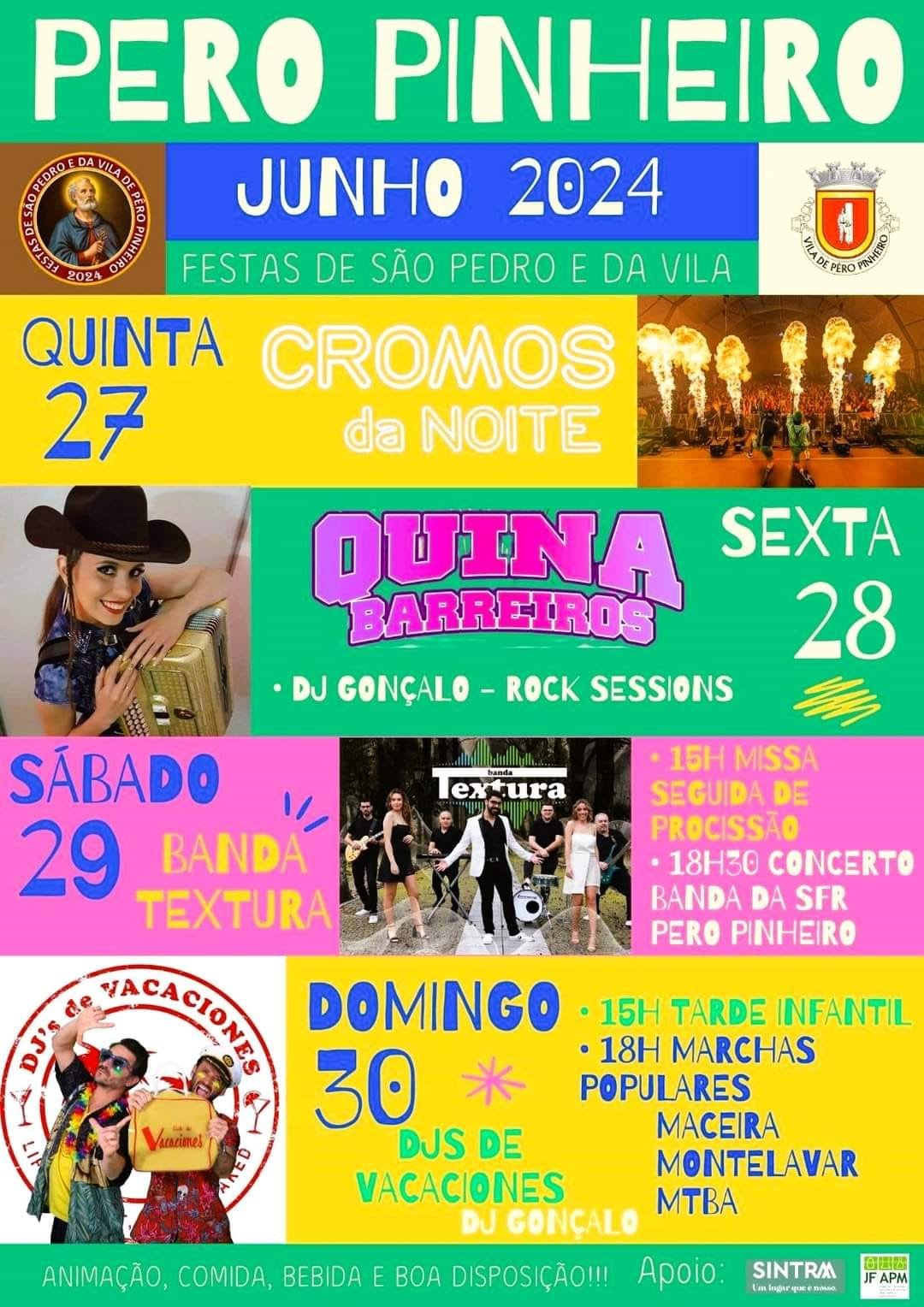 Cartaz Festas de São Pedro e da Vila 2024 - Pero Pinheiro