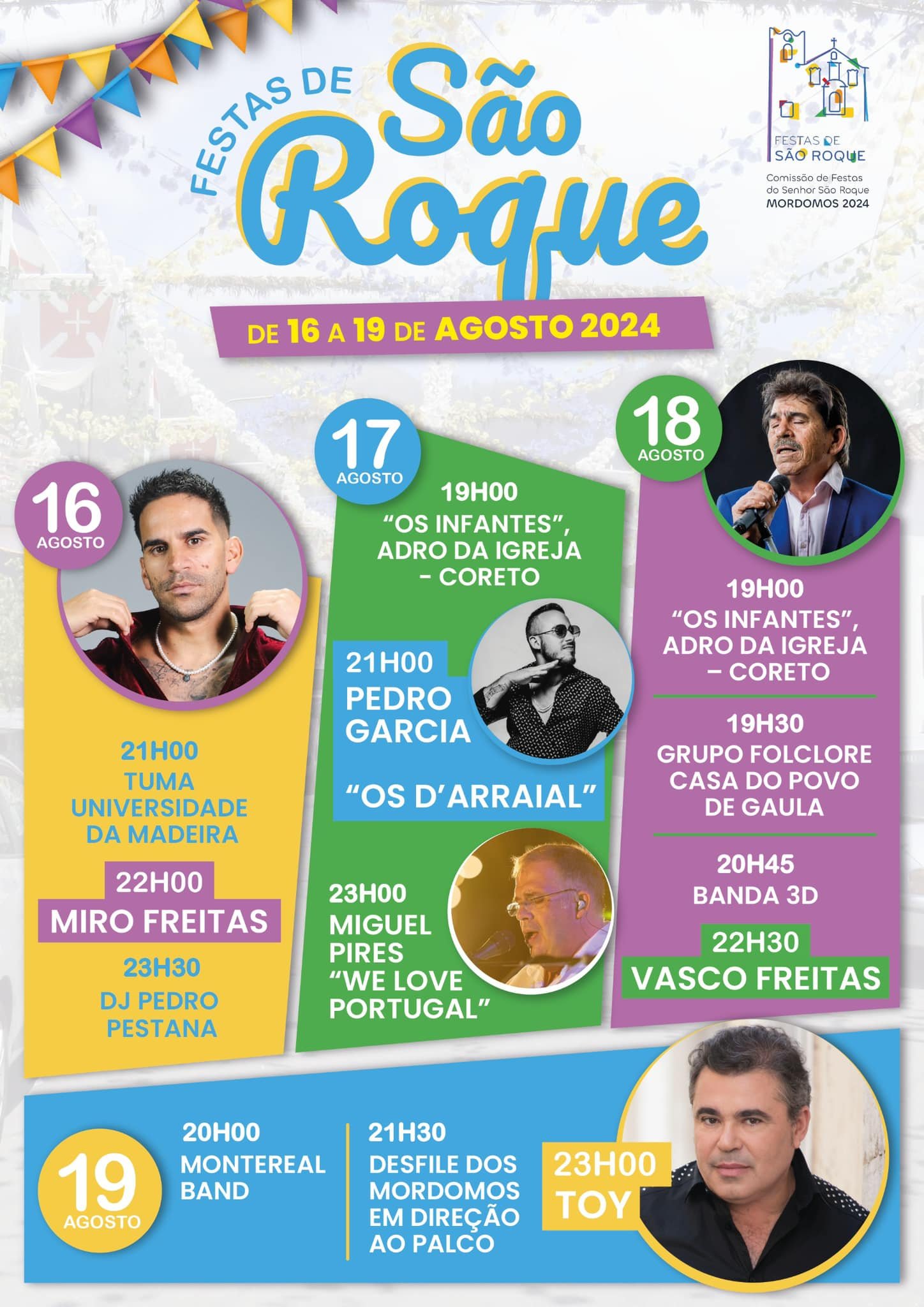 Cartaz Festas de São Roque 2024 - Funchal