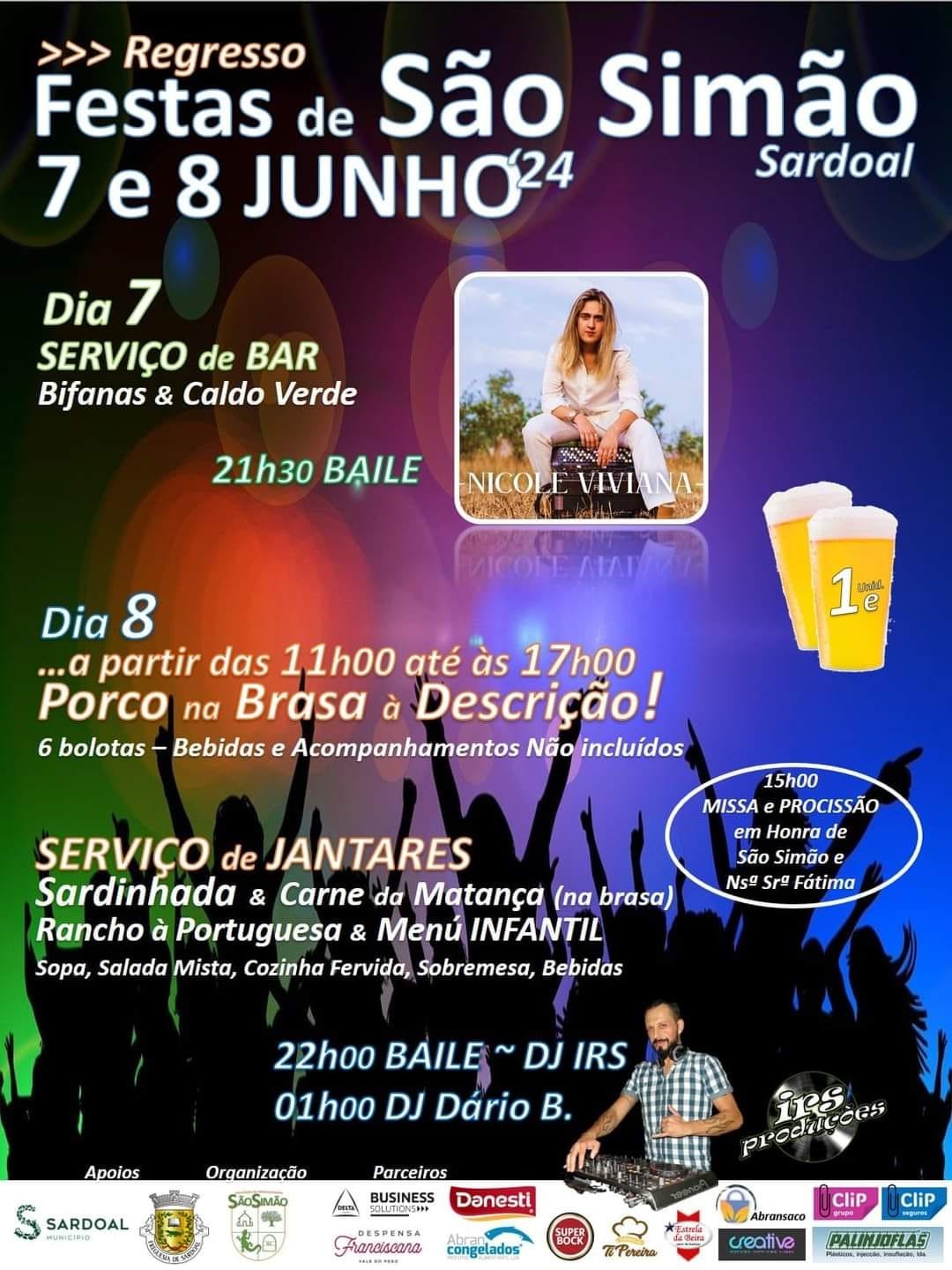 Cartaz Festas de São Simão 2024 - Sardoal
