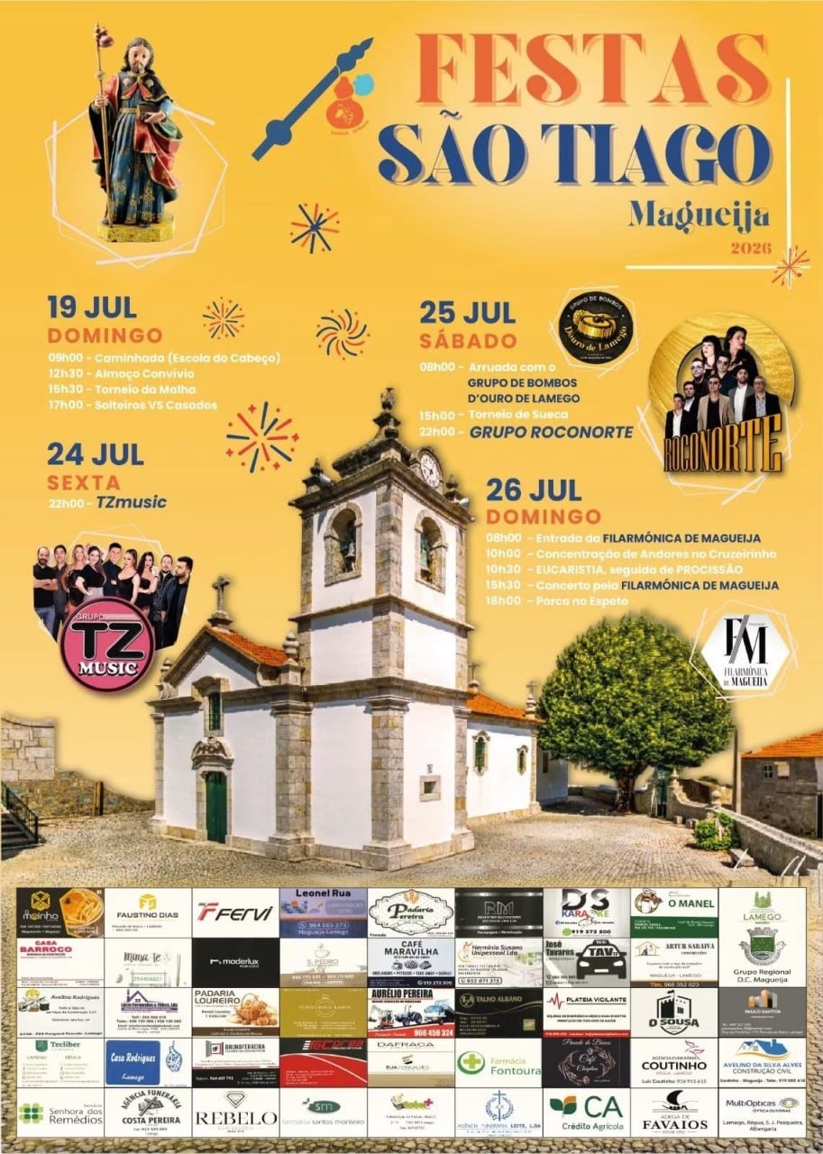 Cartaz Festas de São Tiago 2026 - Magueija