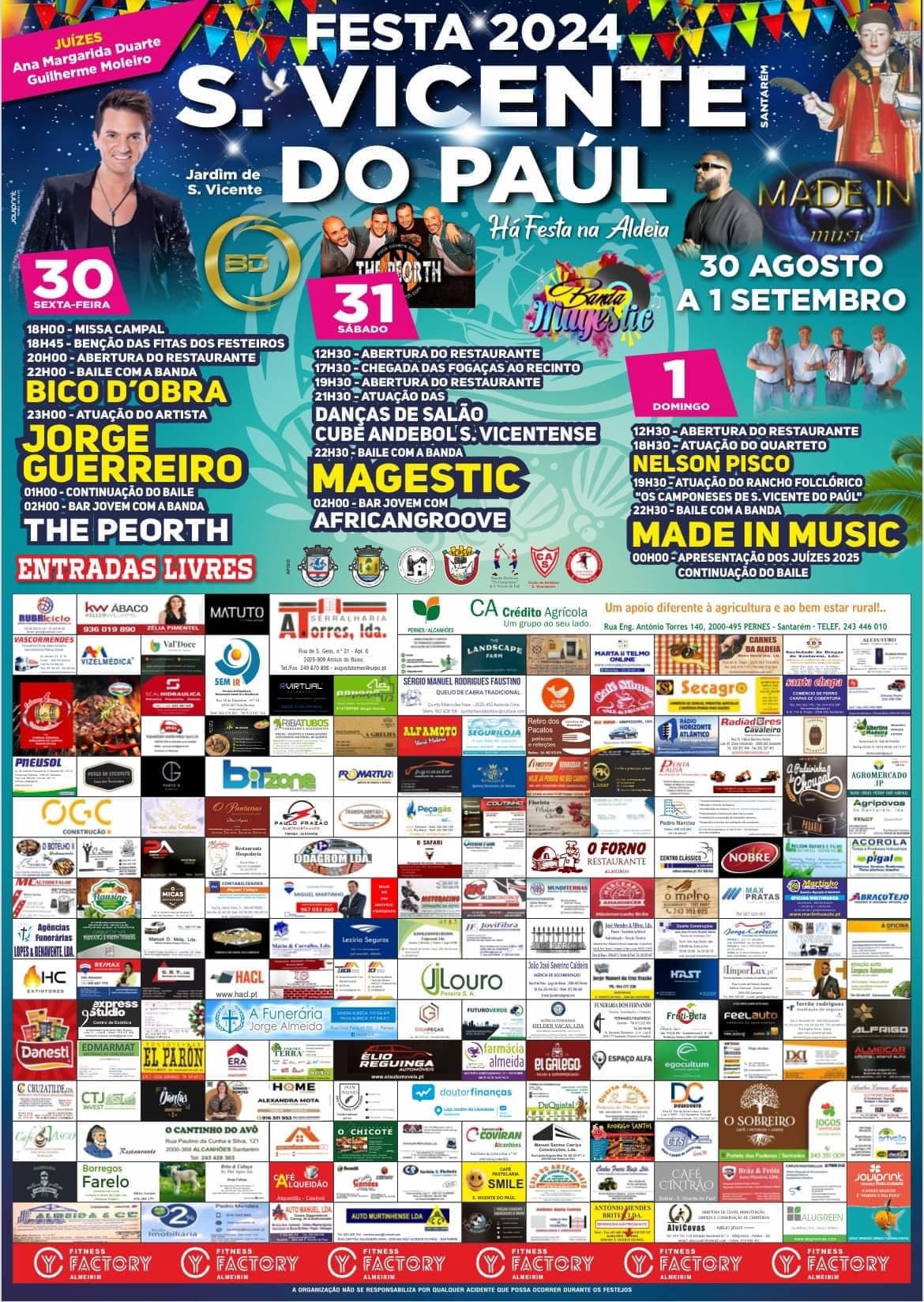 Cartaz Festas de São Vicente do Paúl 2024 - Santarém
