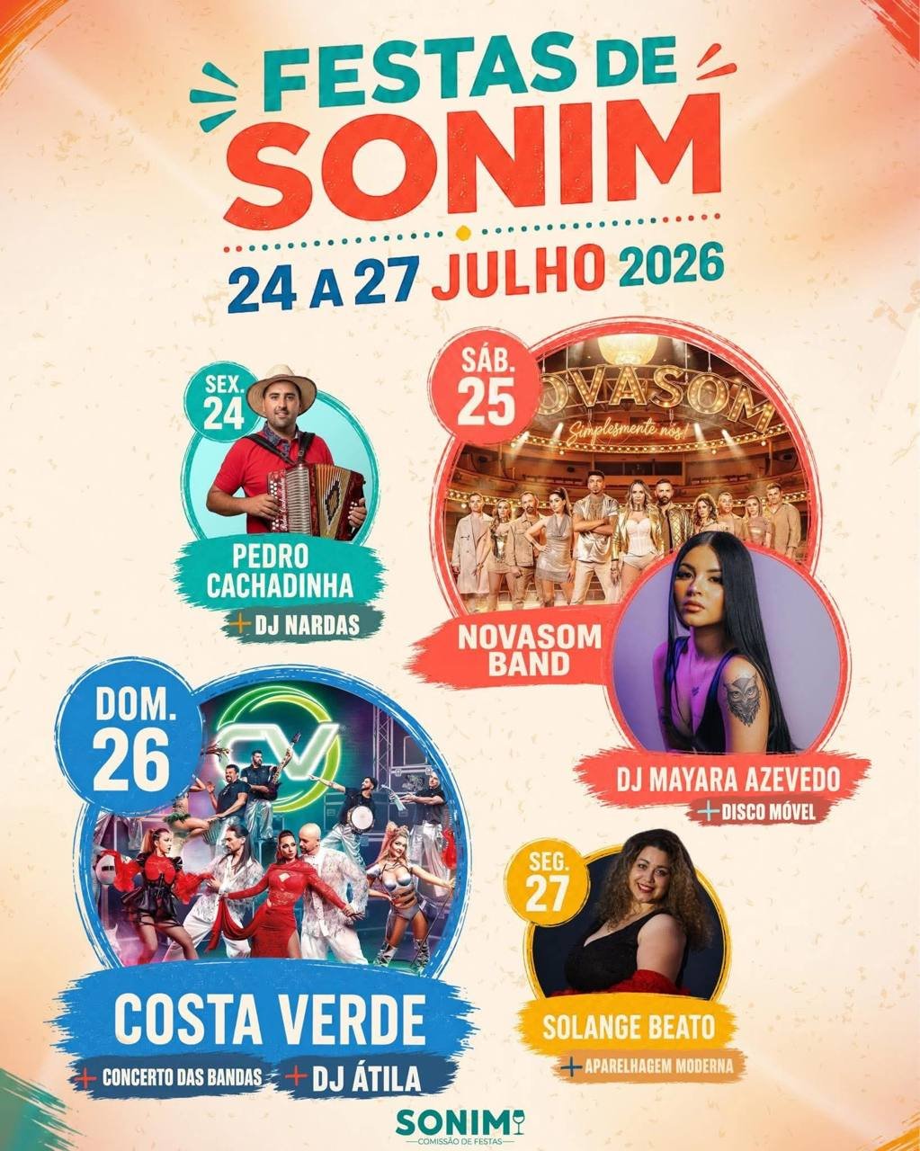 Cartaz Festas de Sonim 2026 - Sonim
