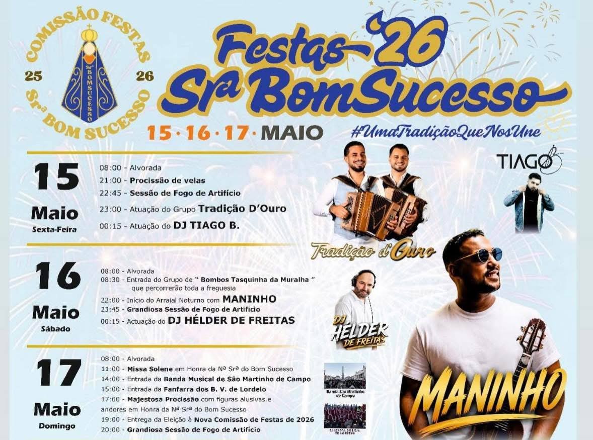 Cartaz Festas de Sra Bom Sucesso 2026 - Bom Sucesso