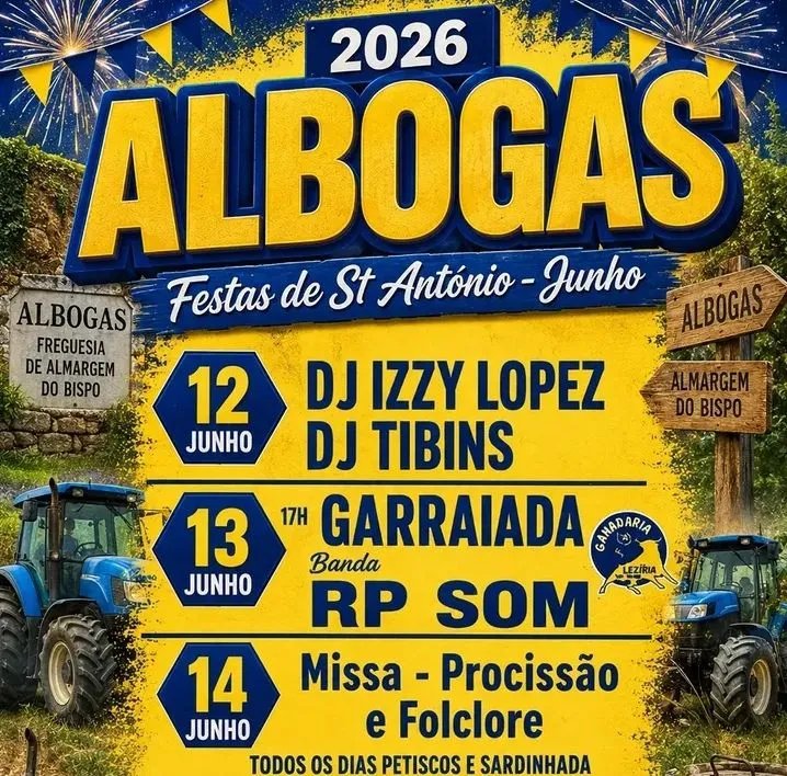 Cartaz Festas de St António 2026 - Albogas