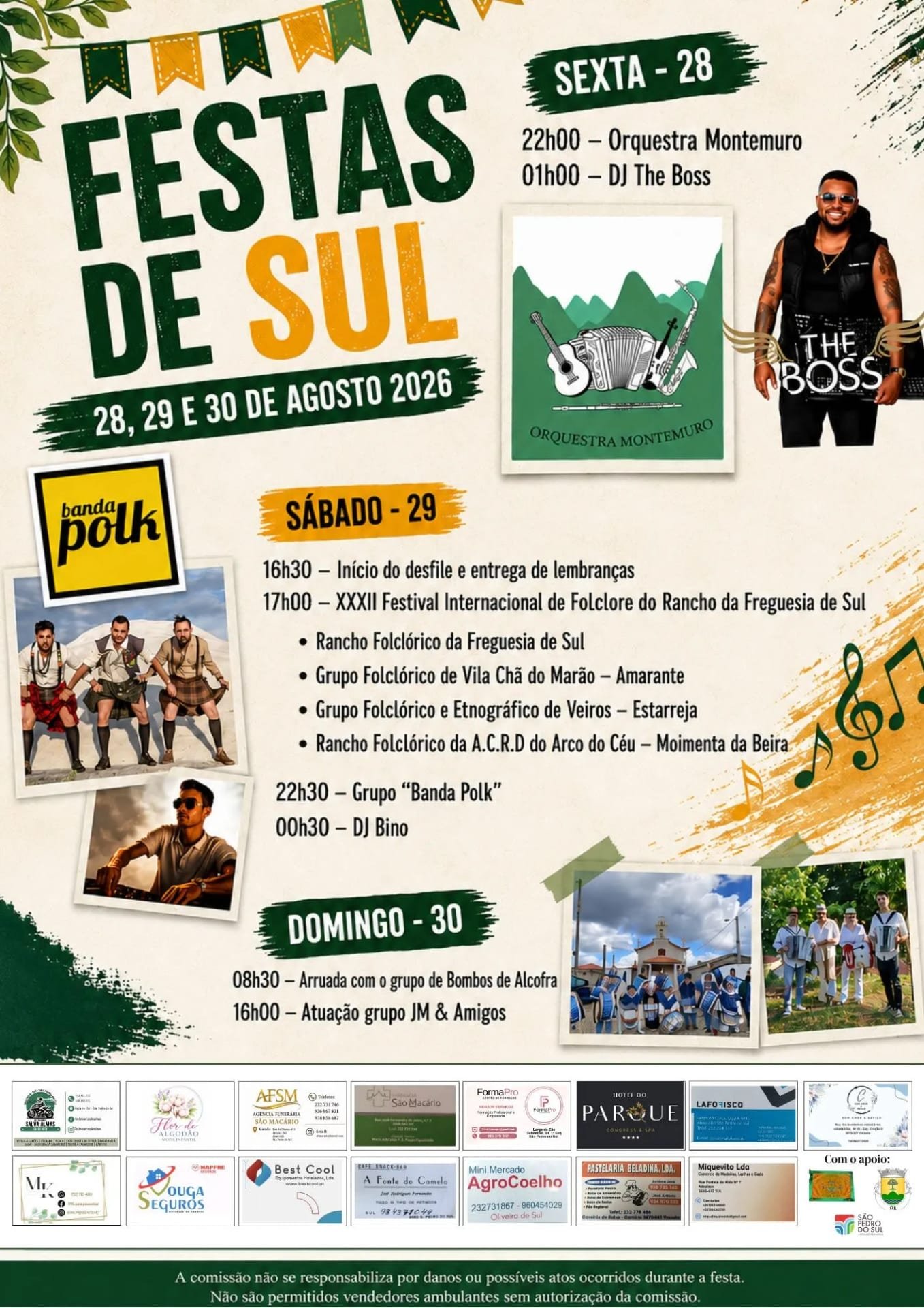 Cartaz Festas de Sul 2026 - Sul