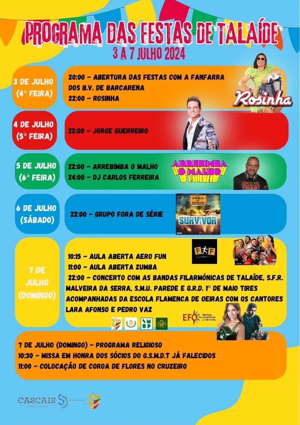 Cartaz Festas de Talaíde 2024 - Cascais