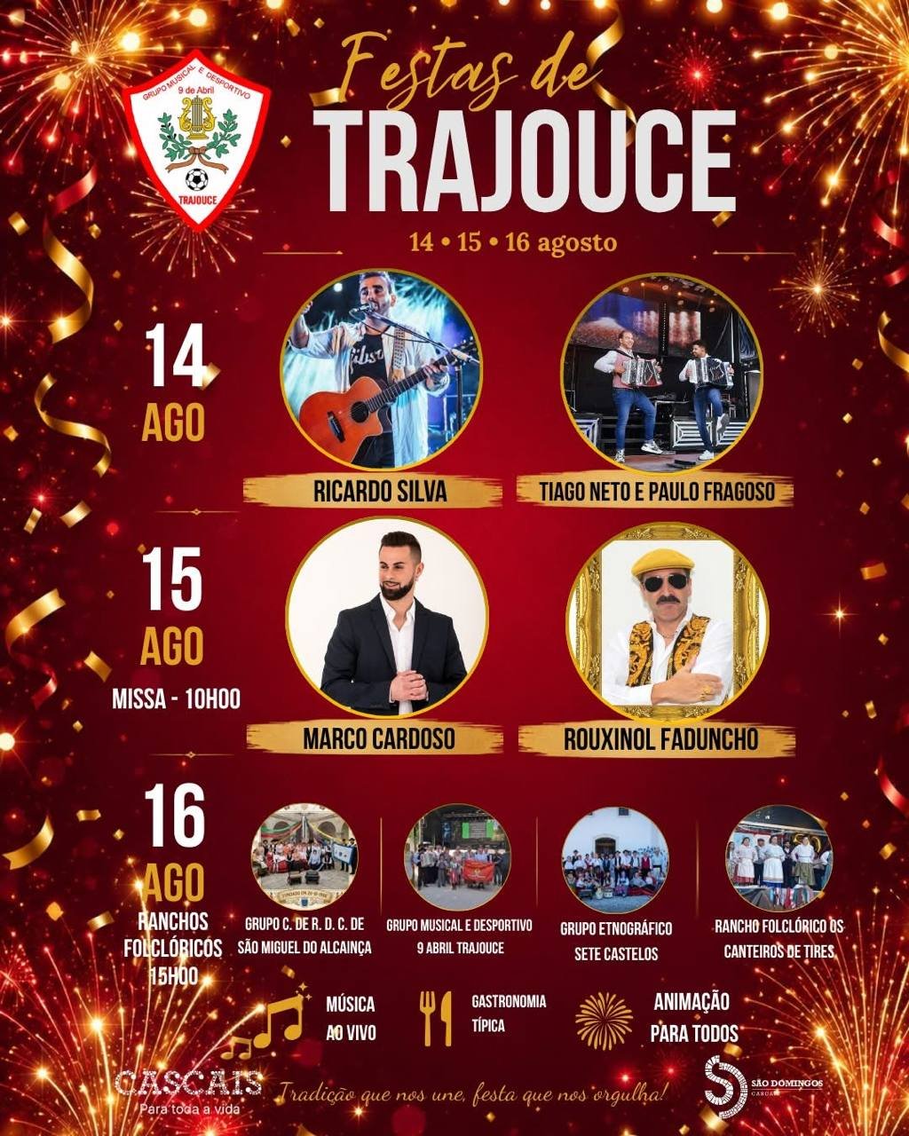 Cartaz Festas de Trajouce 2026 - Trajouce