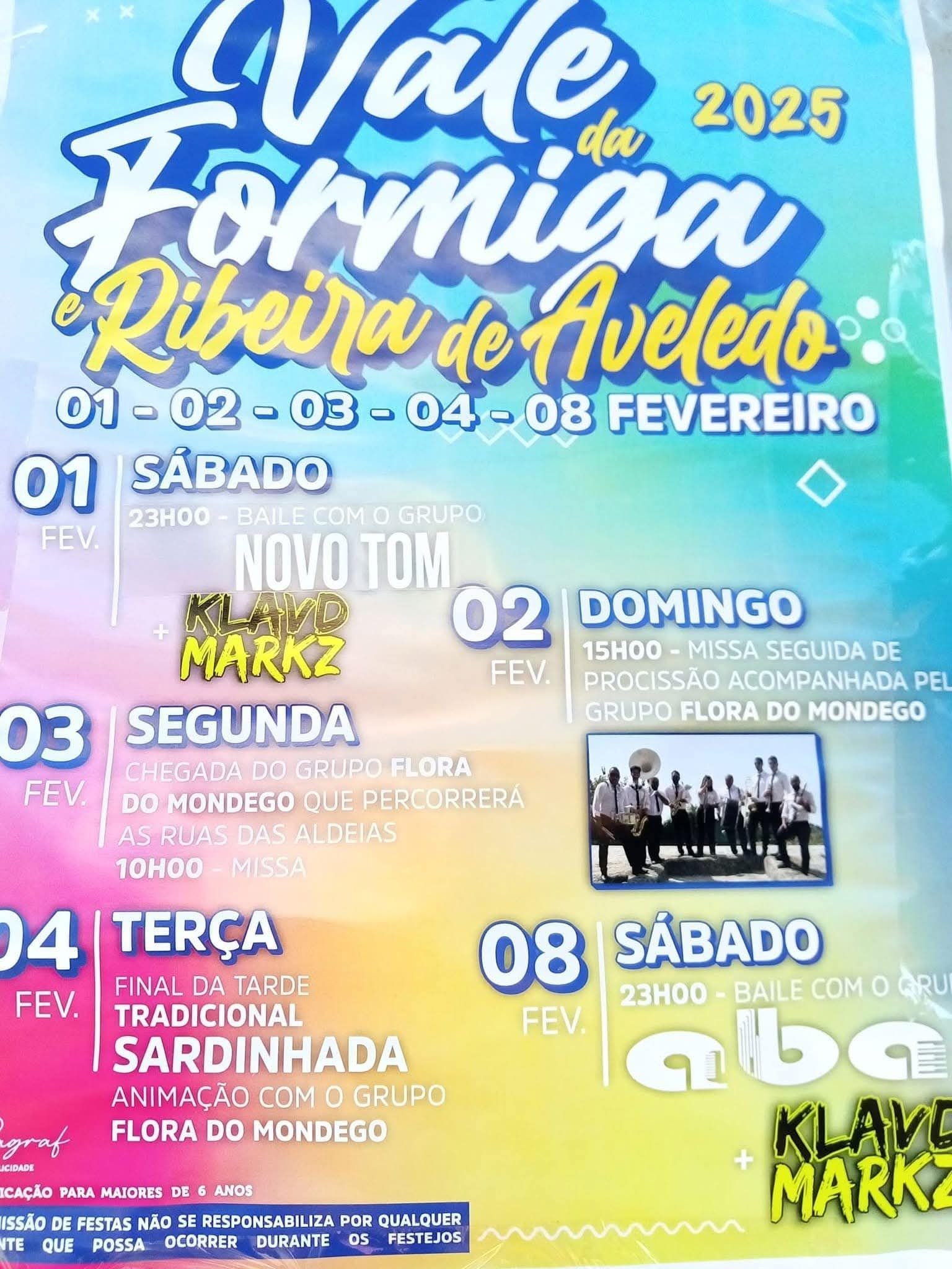 Cartaz Festas de Vale da Formiga e Ribeira de Aveledo 2025 - Penacova