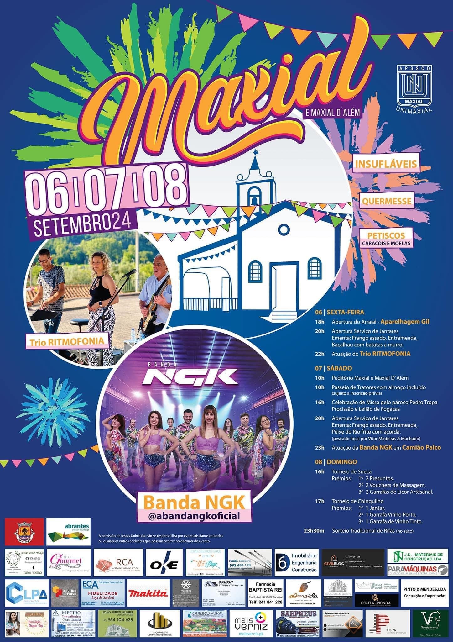 Cartaz Festas De Verão 2024 - Maxial 