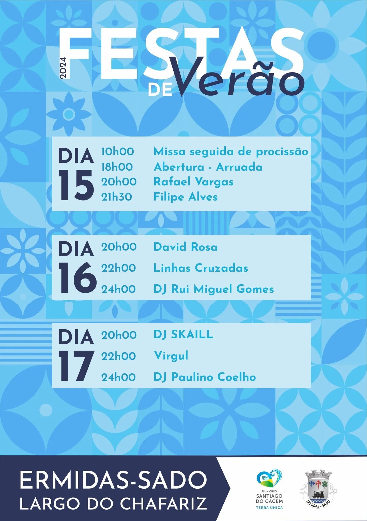 Cartaz Festas de Verão 2024 - Santiago do Cacém